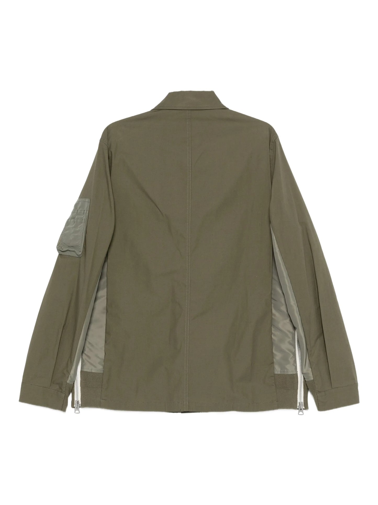 Sacai Button-down Jacket Green Polyester - vue arriere - sacai