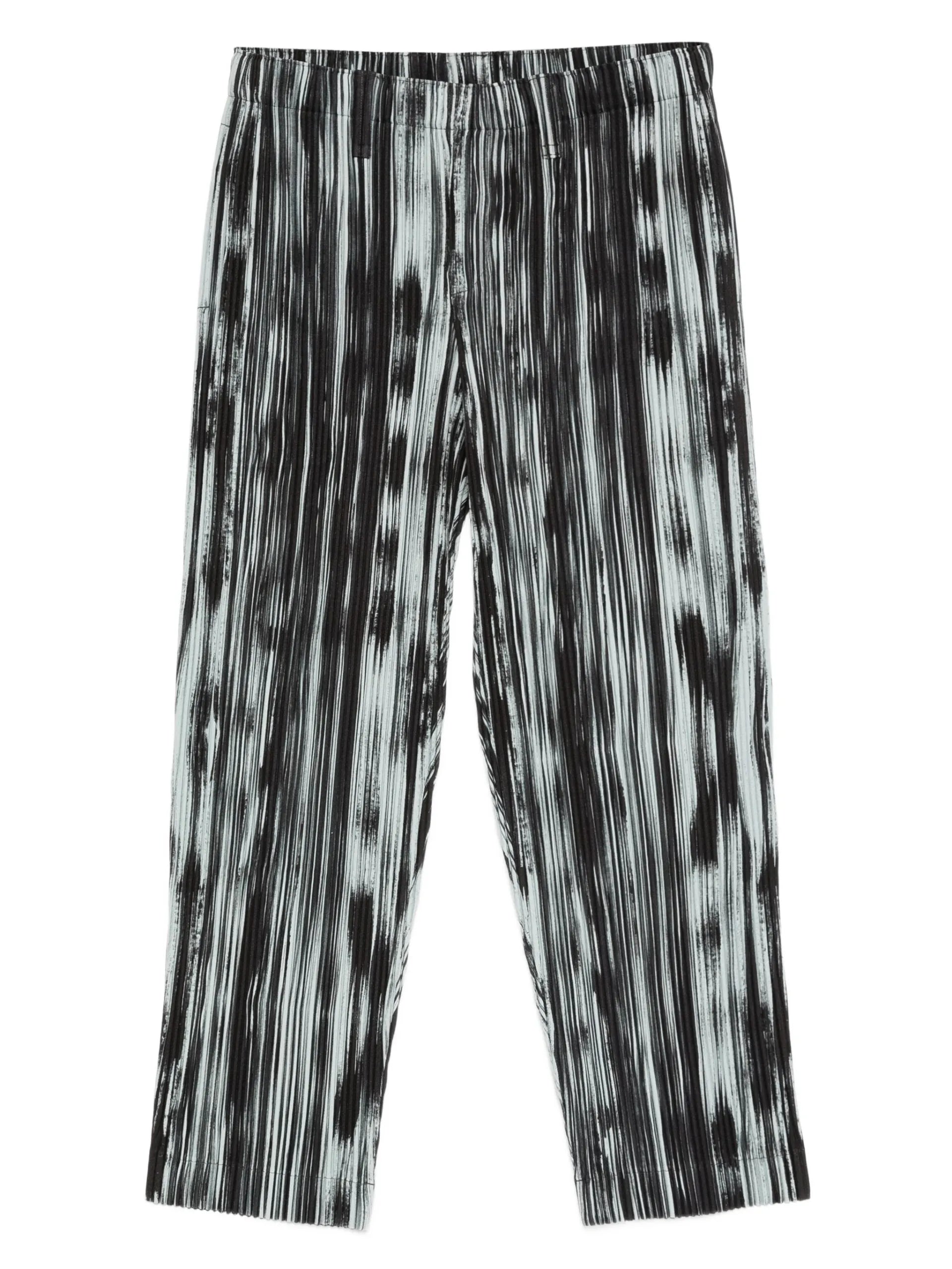 Homme Plissé Issey Miyake Brushstroke Stripe Plissé Trousers - Homme Plissé Issey Miyake | Le Block Lyon