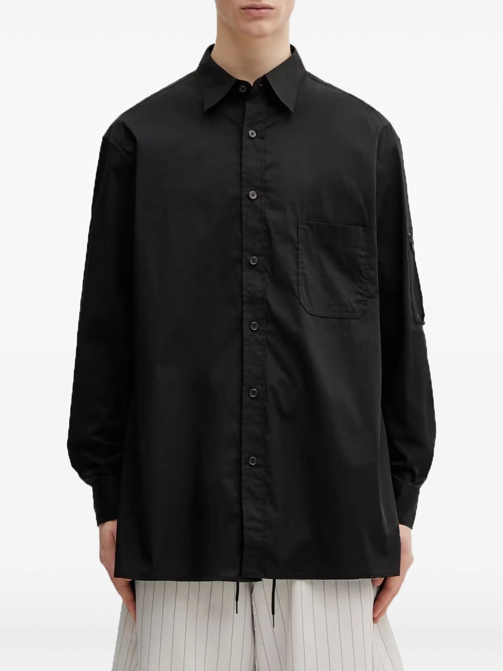 Y-3 Buttoned Pocket Shirt Black Cotton