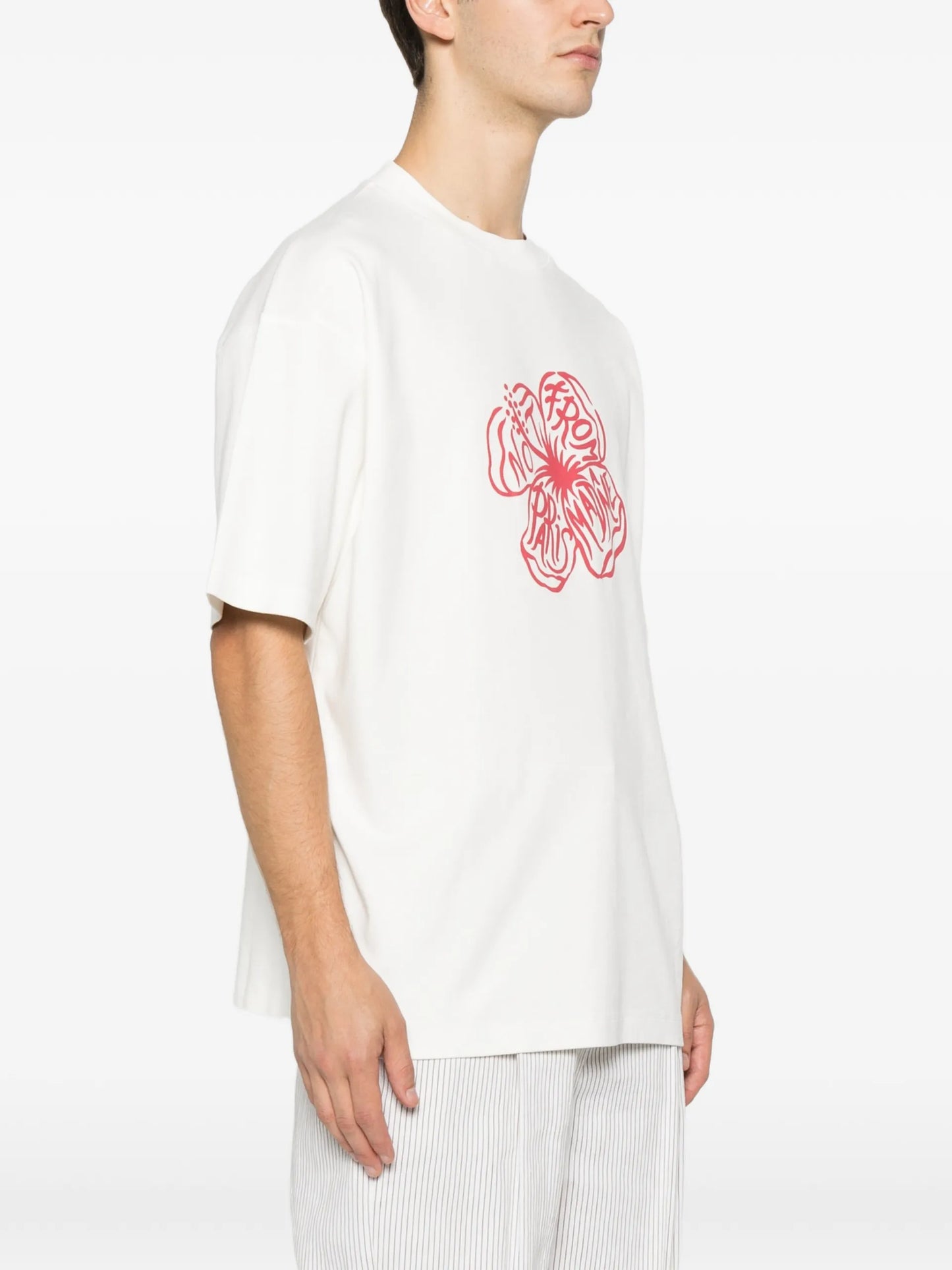 Drôle De Monsieur Slogan Hibiscus T-shirt JTS292CO002 Vue 3