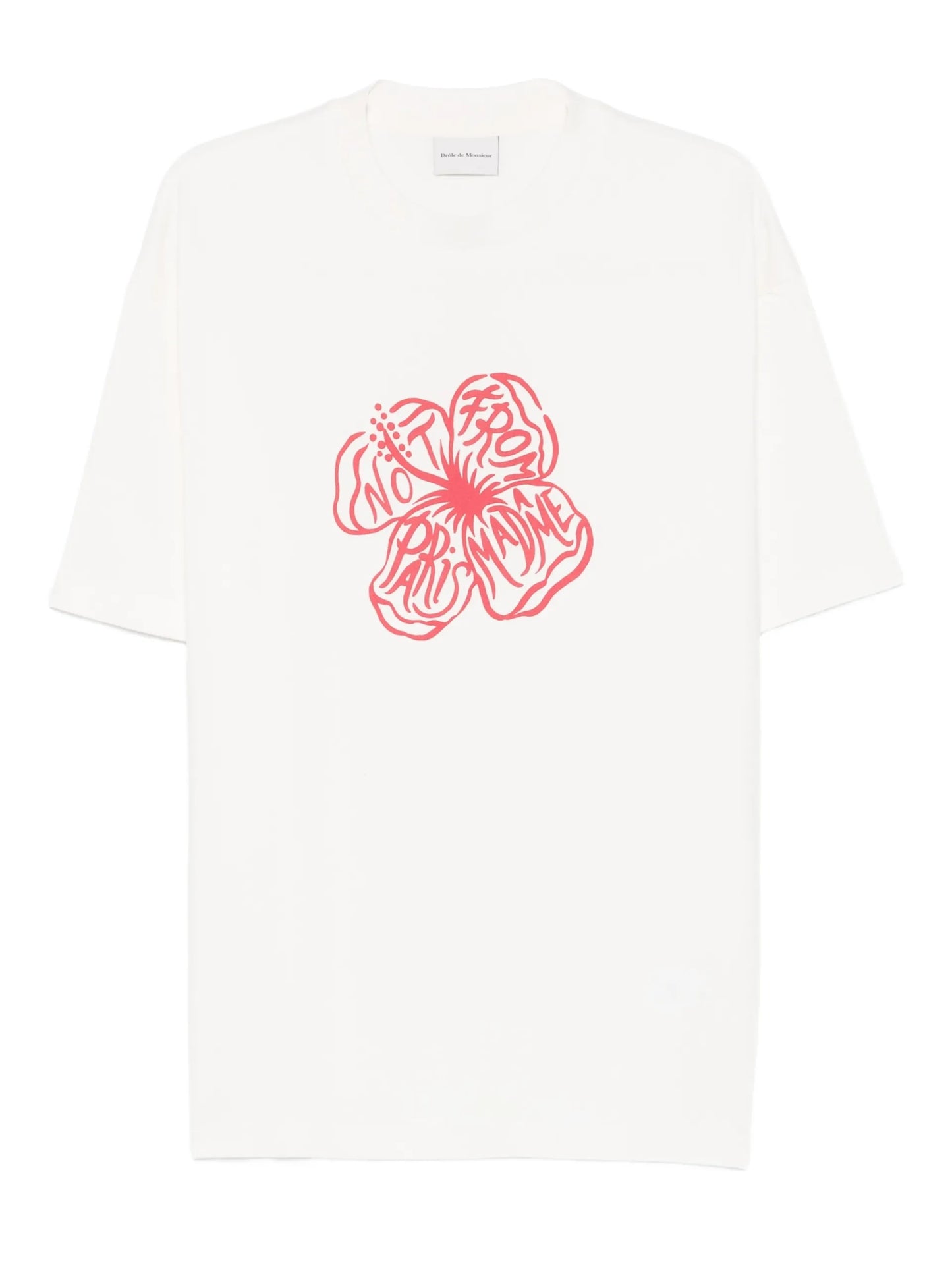 Drôle De Monsieur Slogan Hibiscus T-shirt JTS292CO002 Vue 1