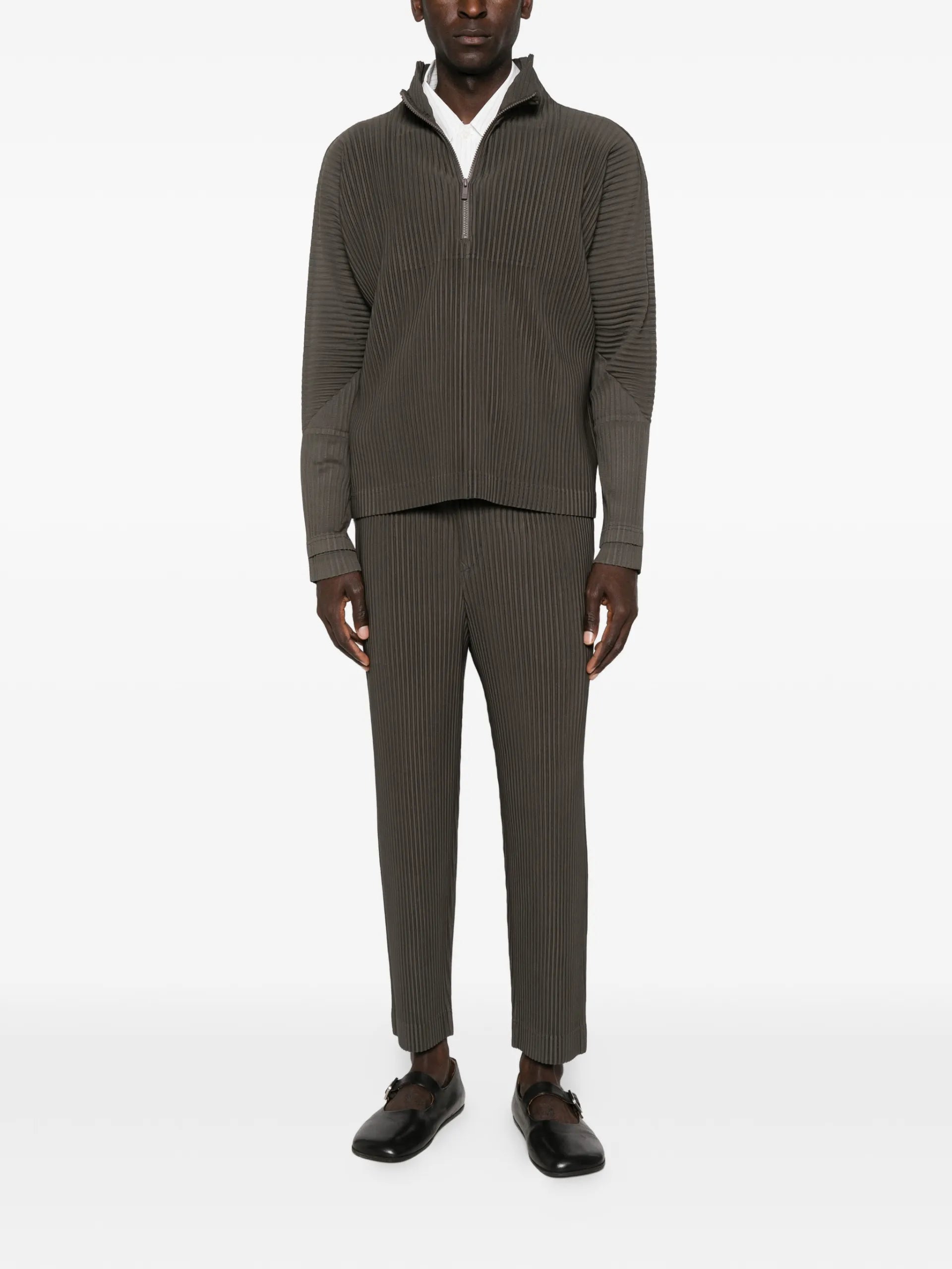 Homme Plissé Issey Miyake Zip-up Pleated Top
