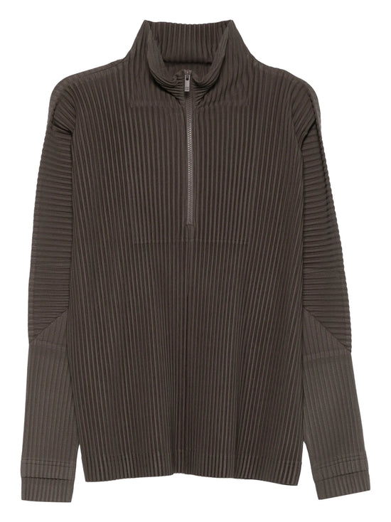 Homme Plissé Issey Miyake Zip-up Pleated Top HP58JK112 | Le Block
