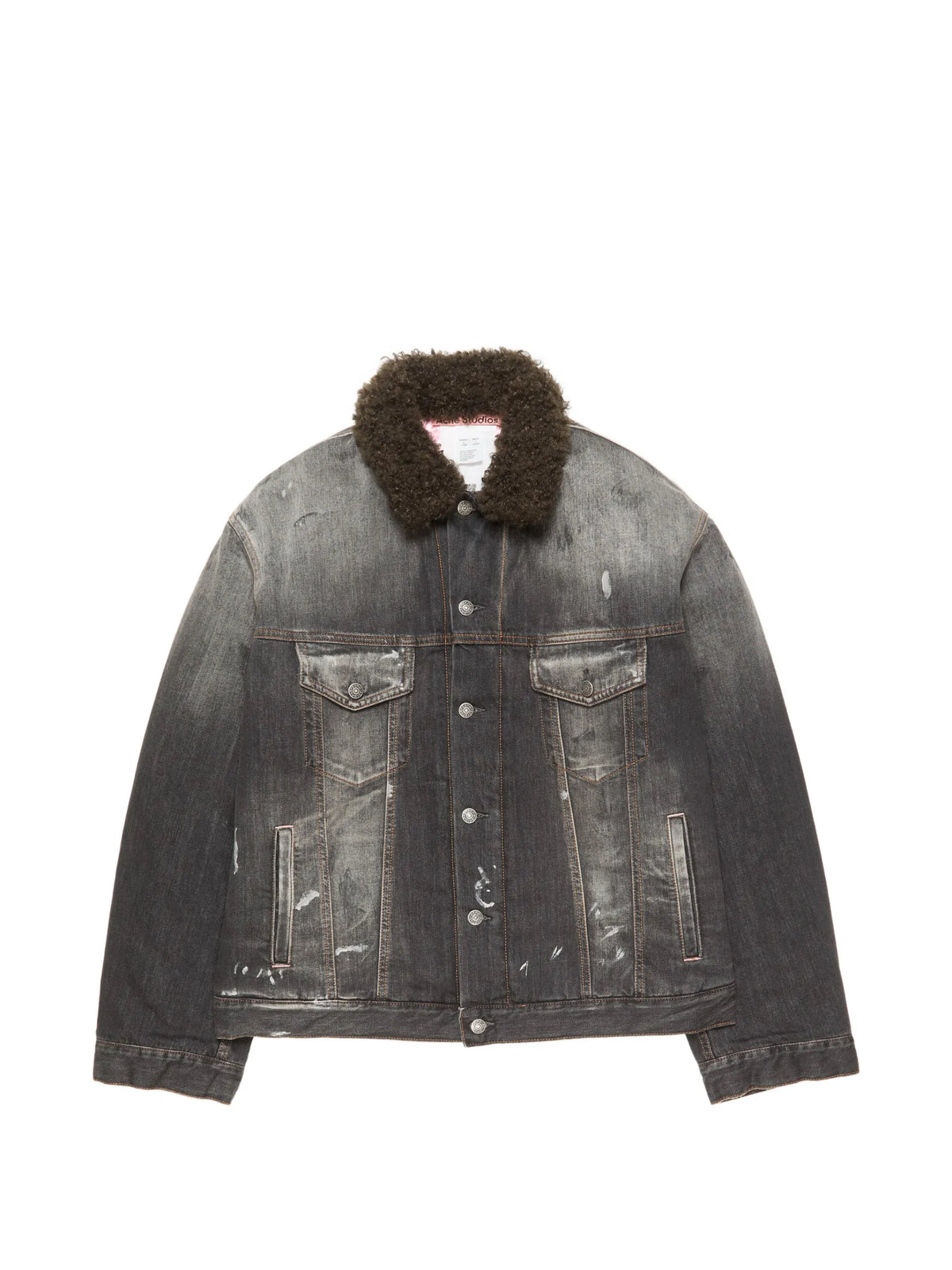 Acne Studios washed denim jacket coloris Grey