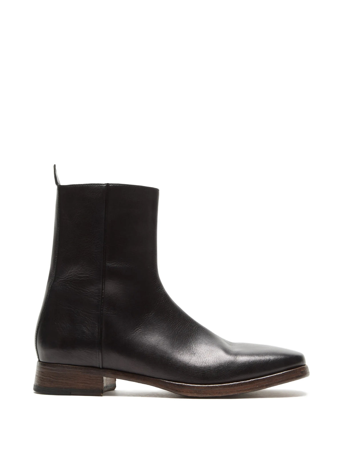 Acne Studios leather ankle boots coloris Black