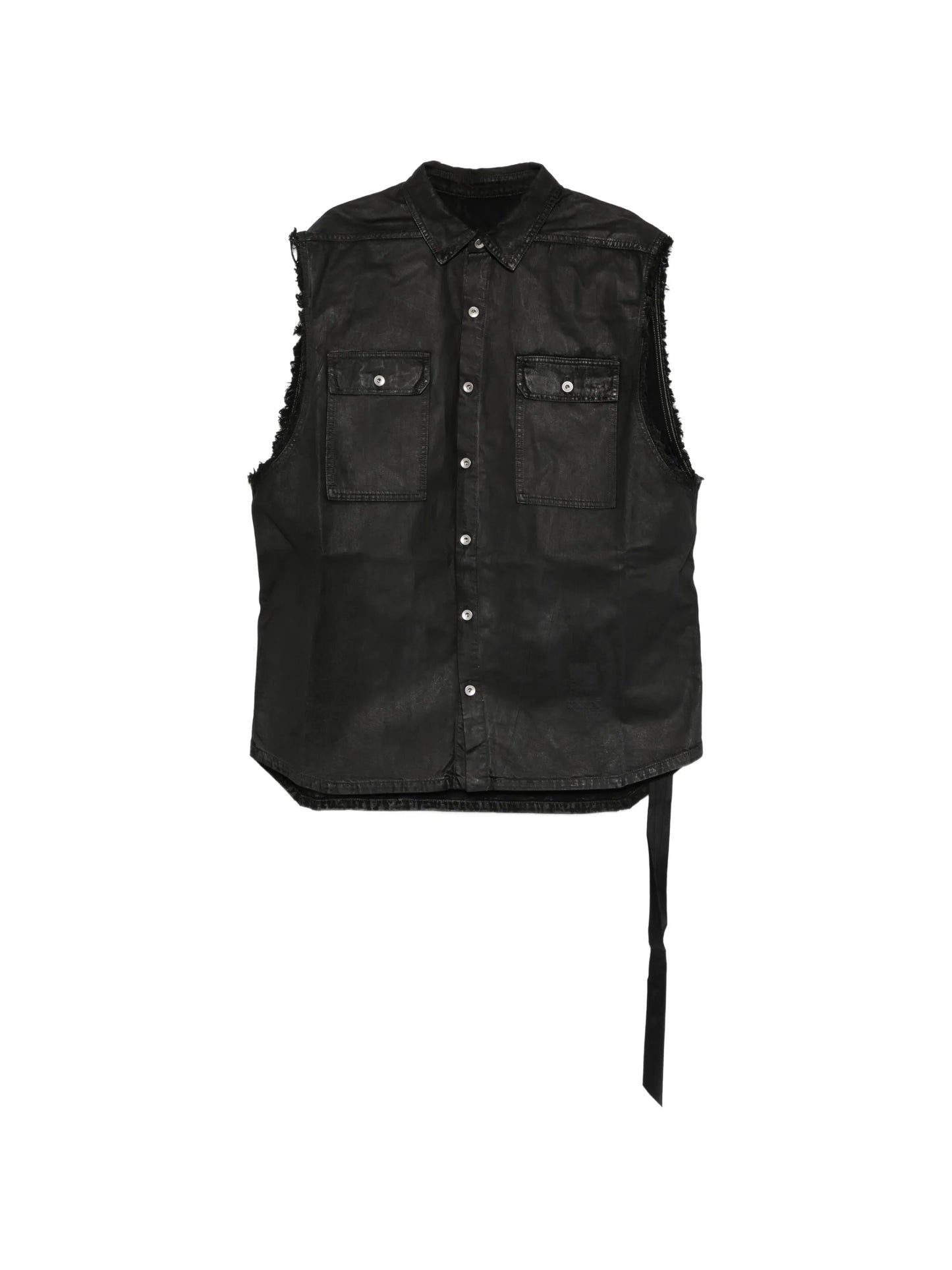 Rick Owens DRKSHDW Tommy Jumbo Buttoned Pocket Gilet DU01F4764DBK Vue 1