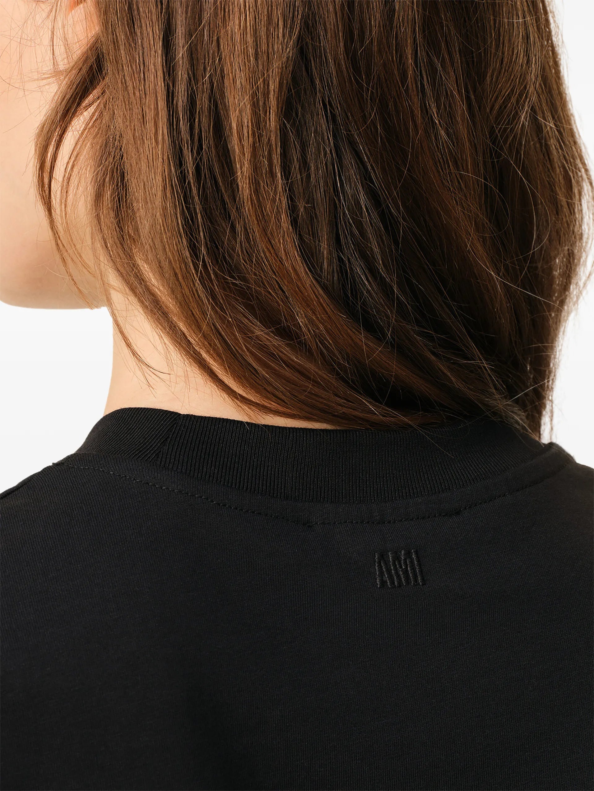 AMI Paris Ami De Coeur Organic-cotton T-shirt E26BFUTS035724 Vue 7