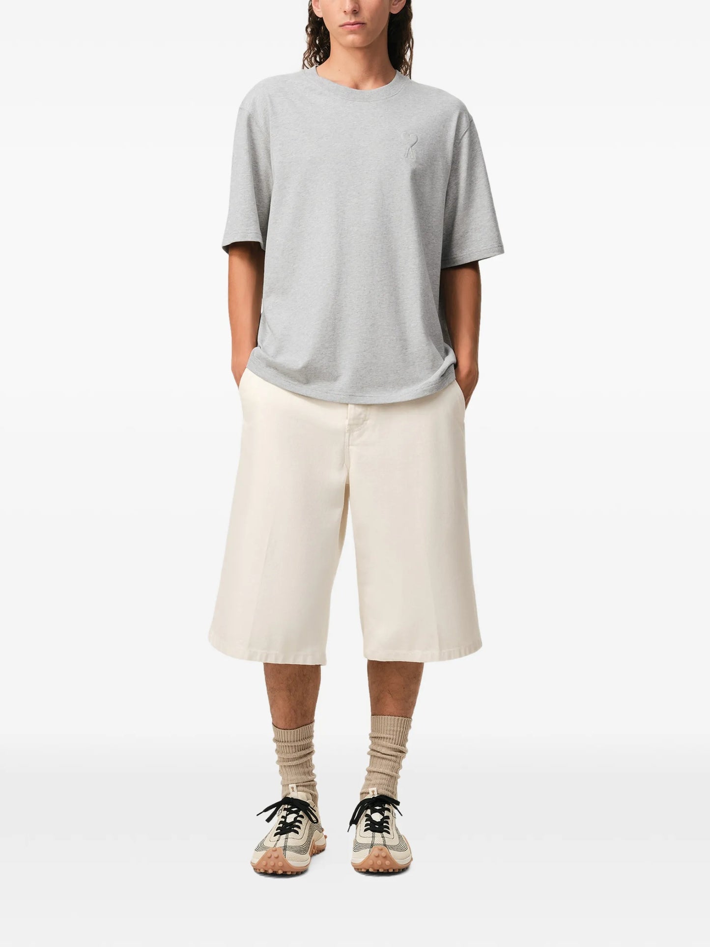 AMI Paris Crew-neck T-shirt E26UTS357726 Vue 2