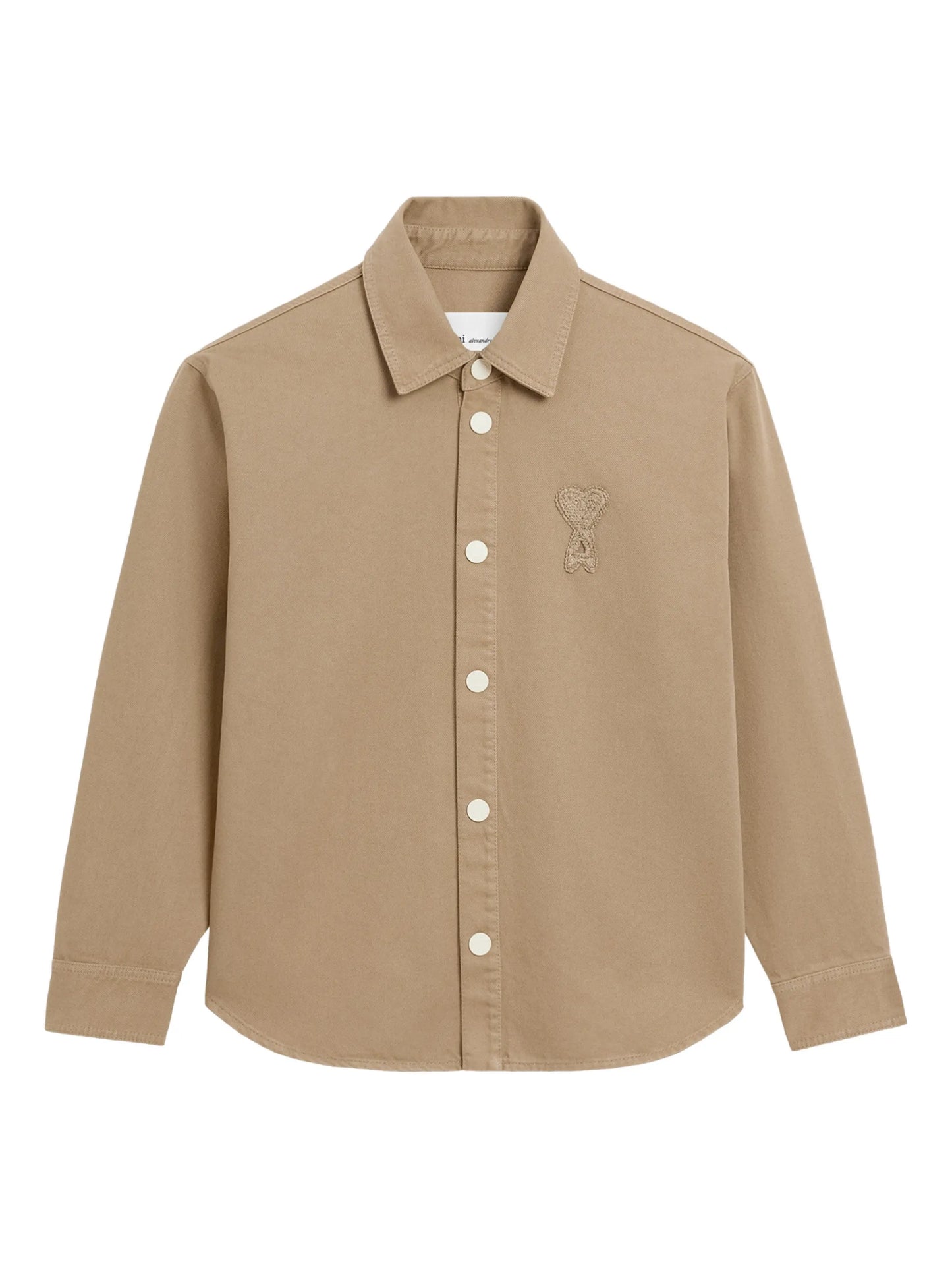 AMI Paris Ami De Coeur Logo-patch Buttoned Shirt E26UJK897DE0126 Vue 1