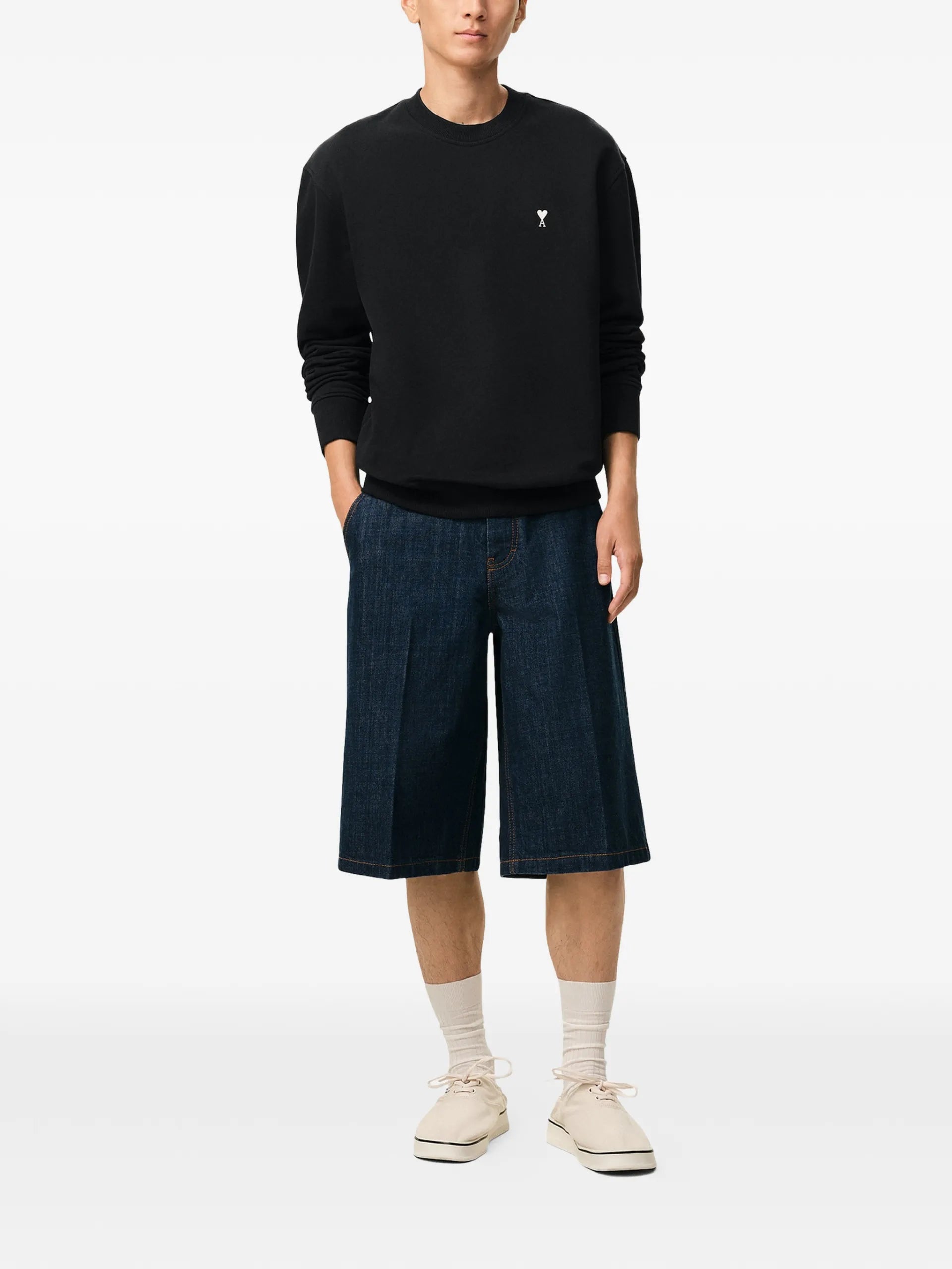 AMI Paris Cotton Fleece Sweatshirt