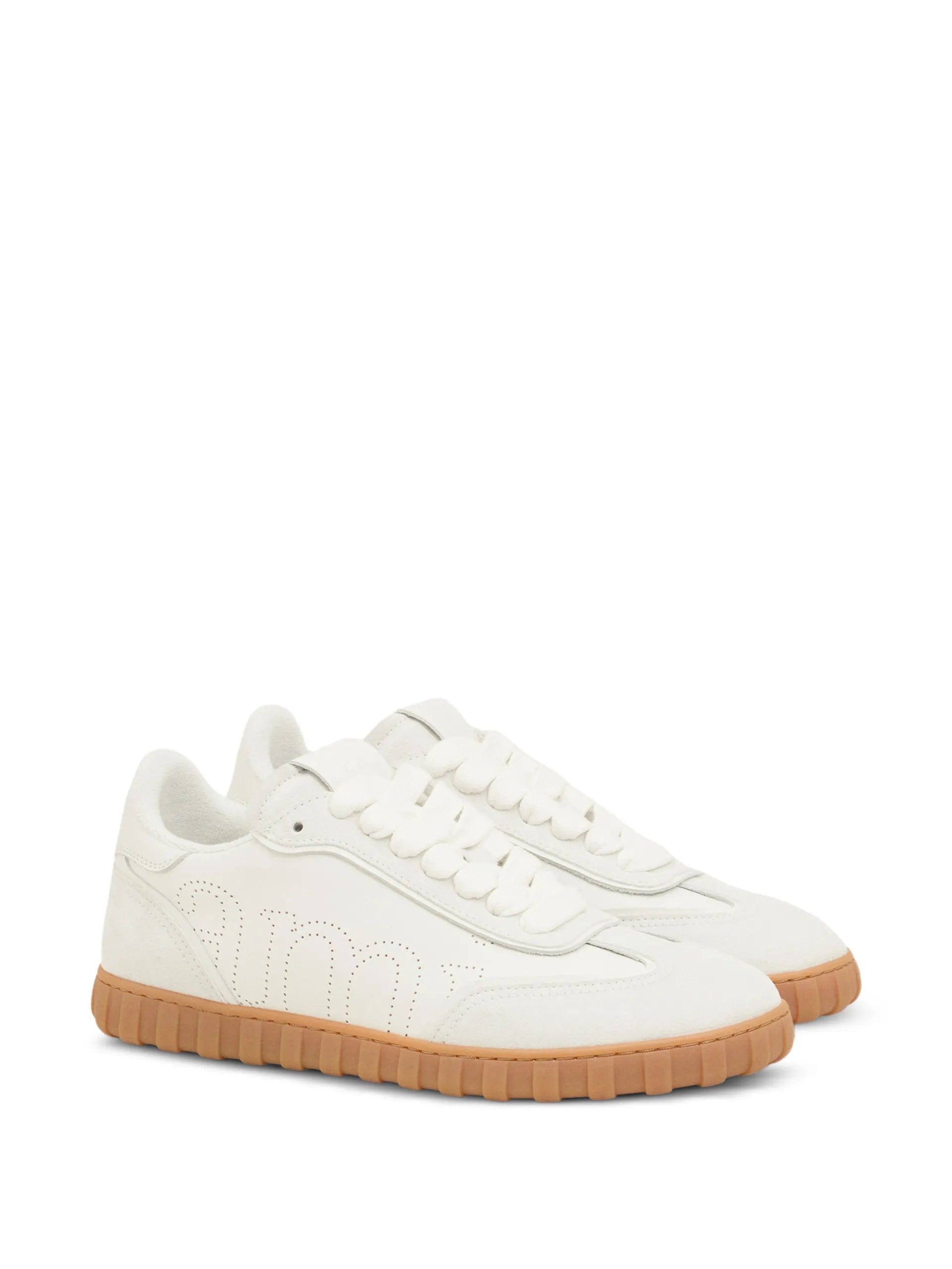 AMI Paris Step Perforated-logo Leather Sneakers E26USN508AL0126 Vue 2