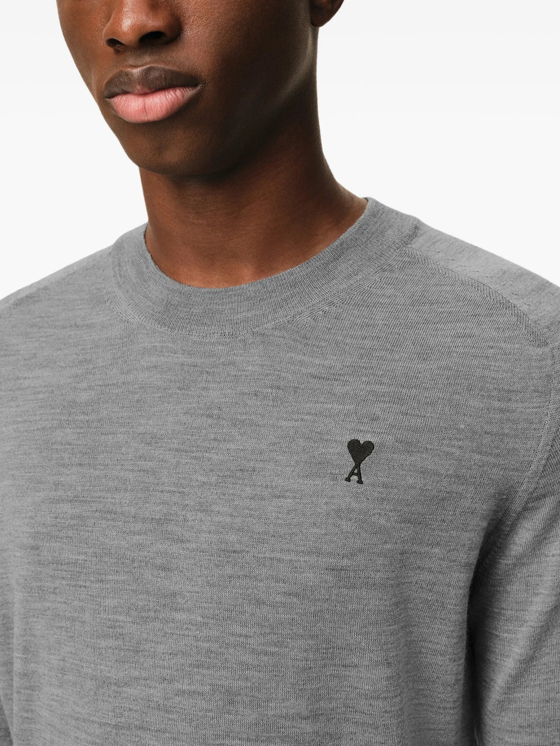 AMI Paris Ami De Coeur Logo-embroidered Sweater - vue 5 - AMI Paris