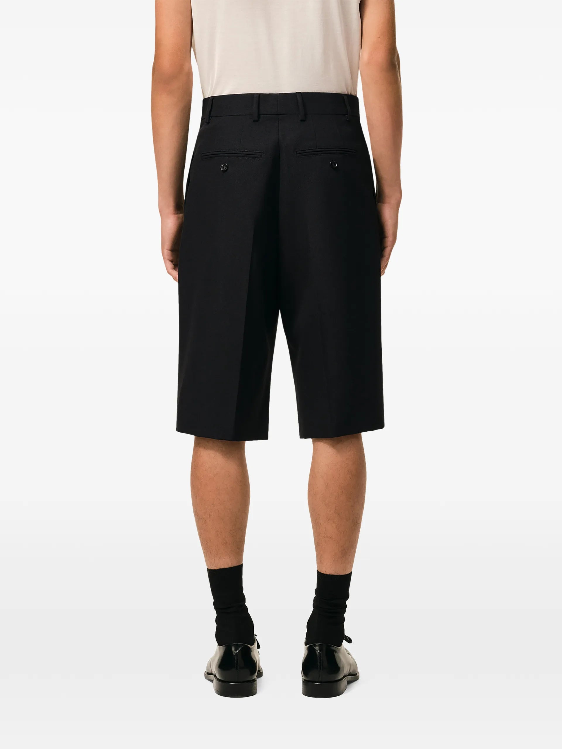 AMI Paris Pleated High-waist Bermuda Shorts - vue 4 - AMI Paris