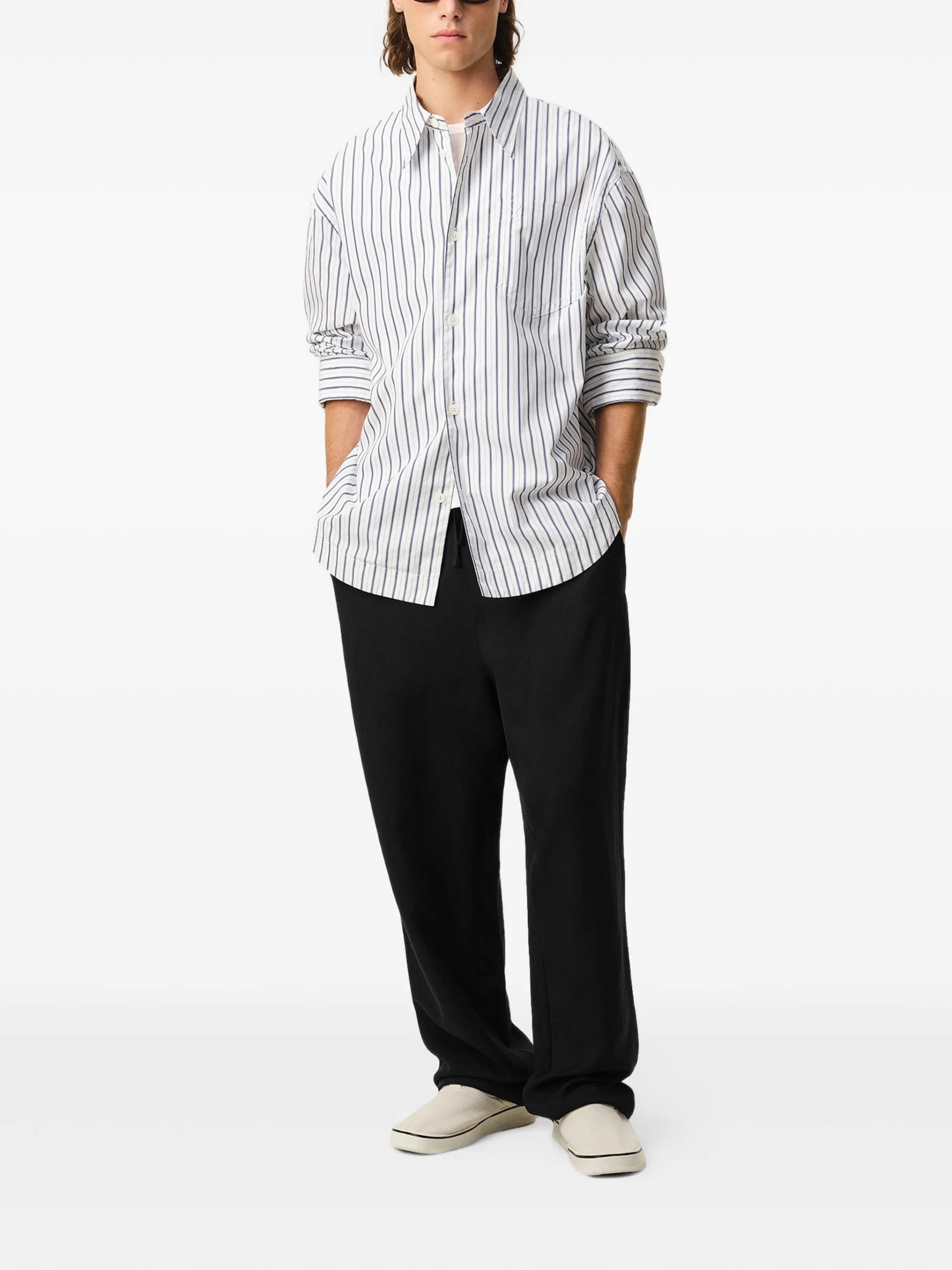 AMI Paris Elasticated Waist Drawstring Trousers