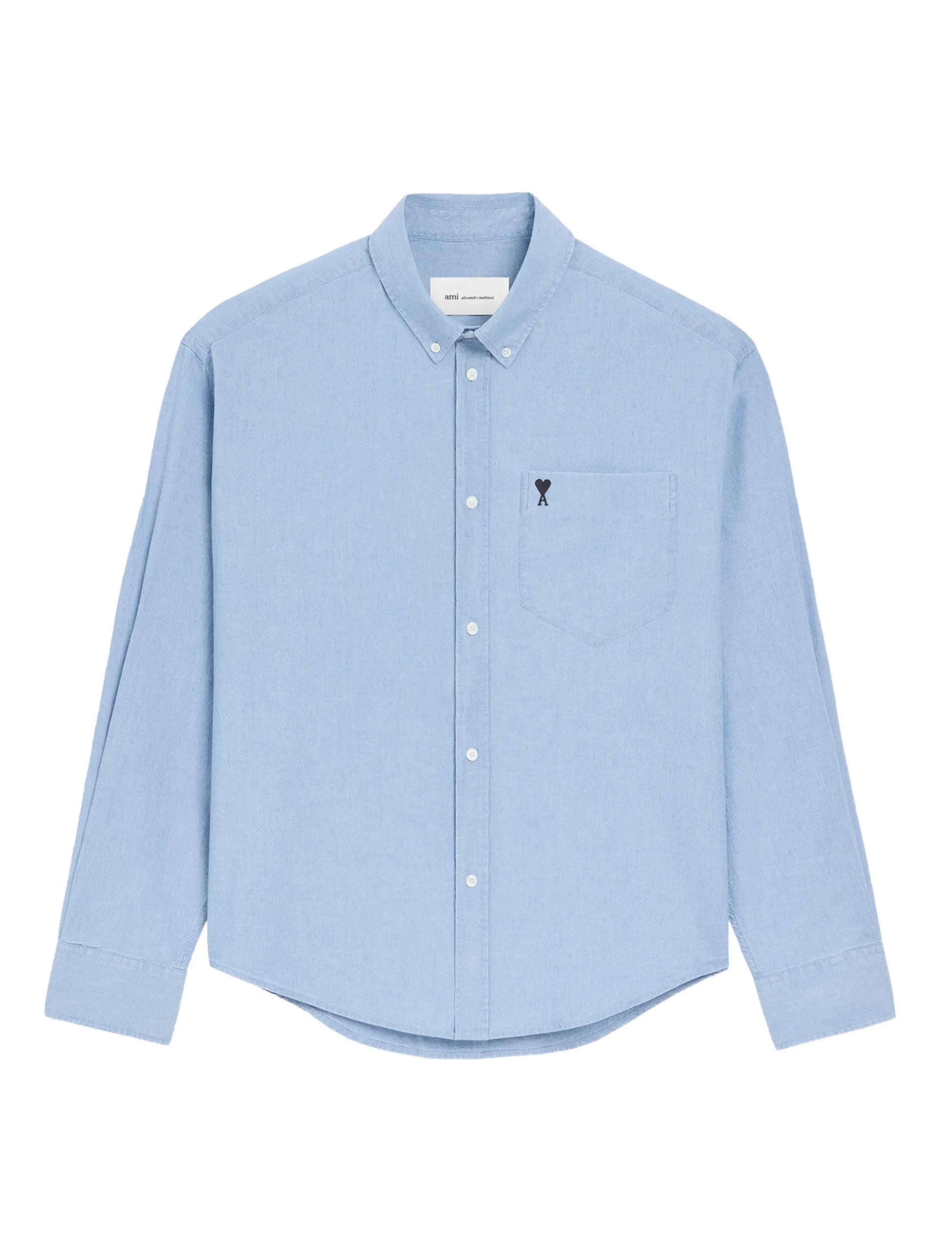 AMI Paris Ami De Coeur Embroidered Shirt HSH822CO0221 Vue 1