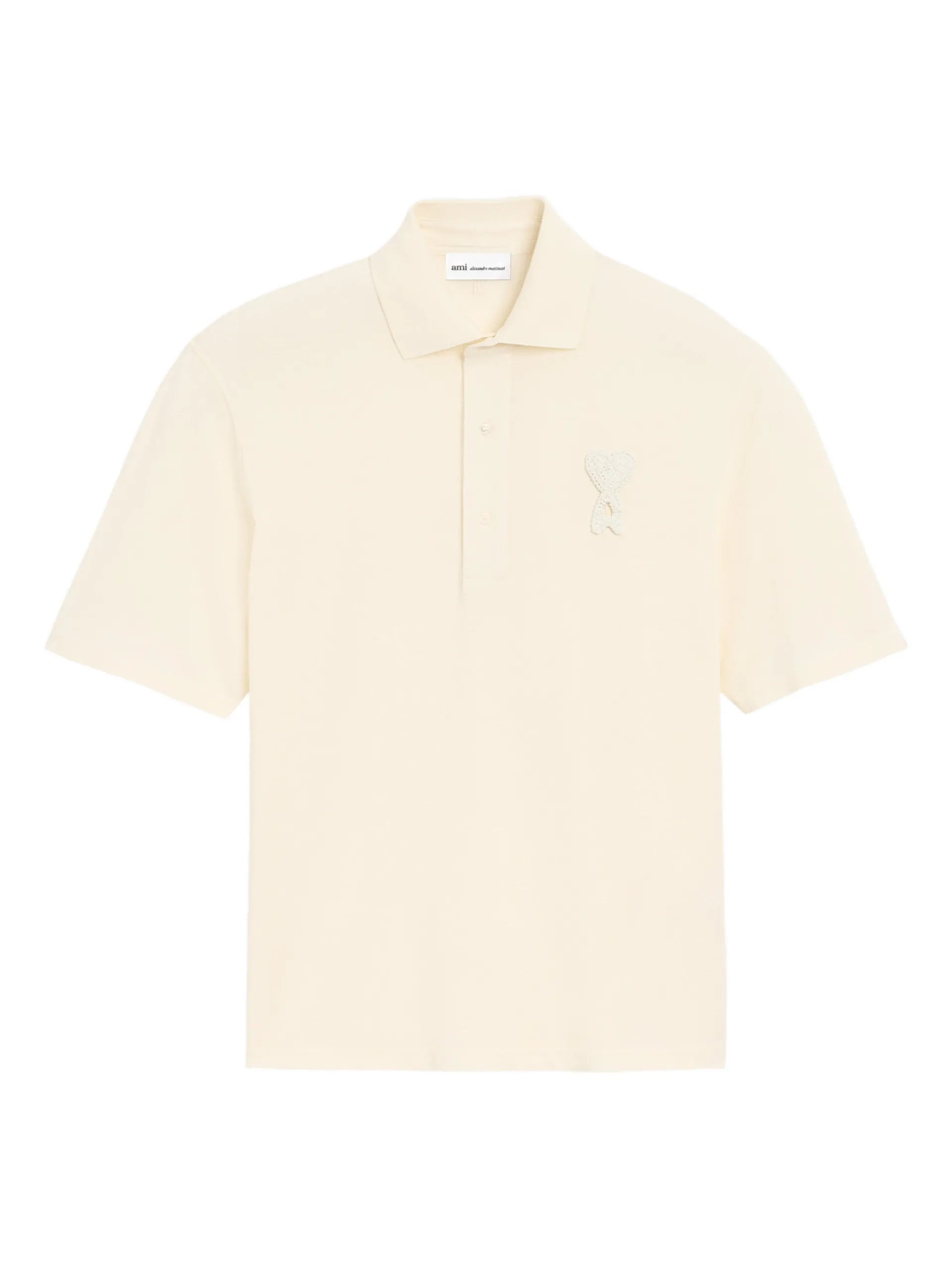 AMI Paris Ami De Coeur Logo-patch Polo Shirt - AMI Paris | Le Block Lyon