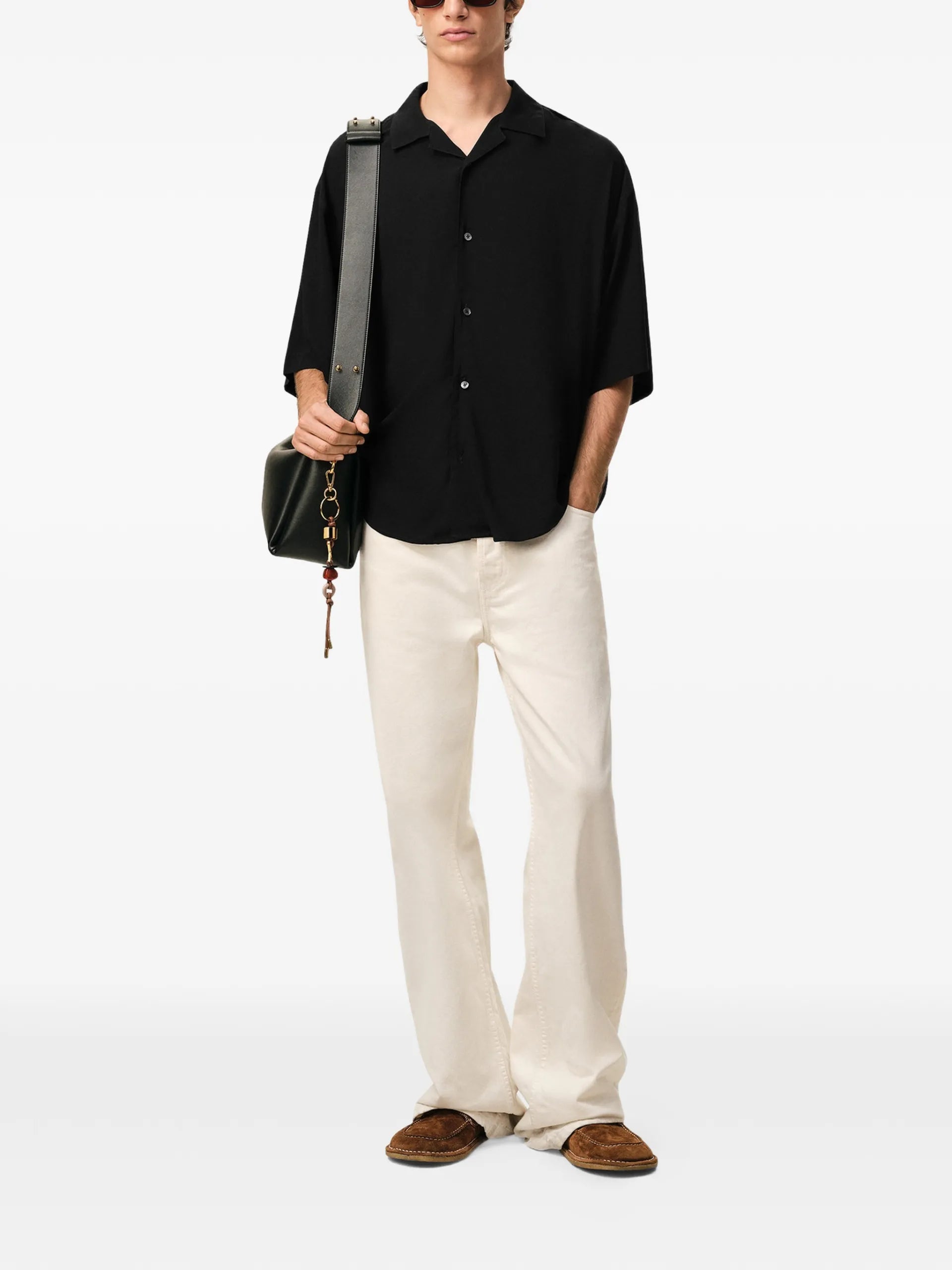 AMI Paris Short-sleeve Embroidered Shirt