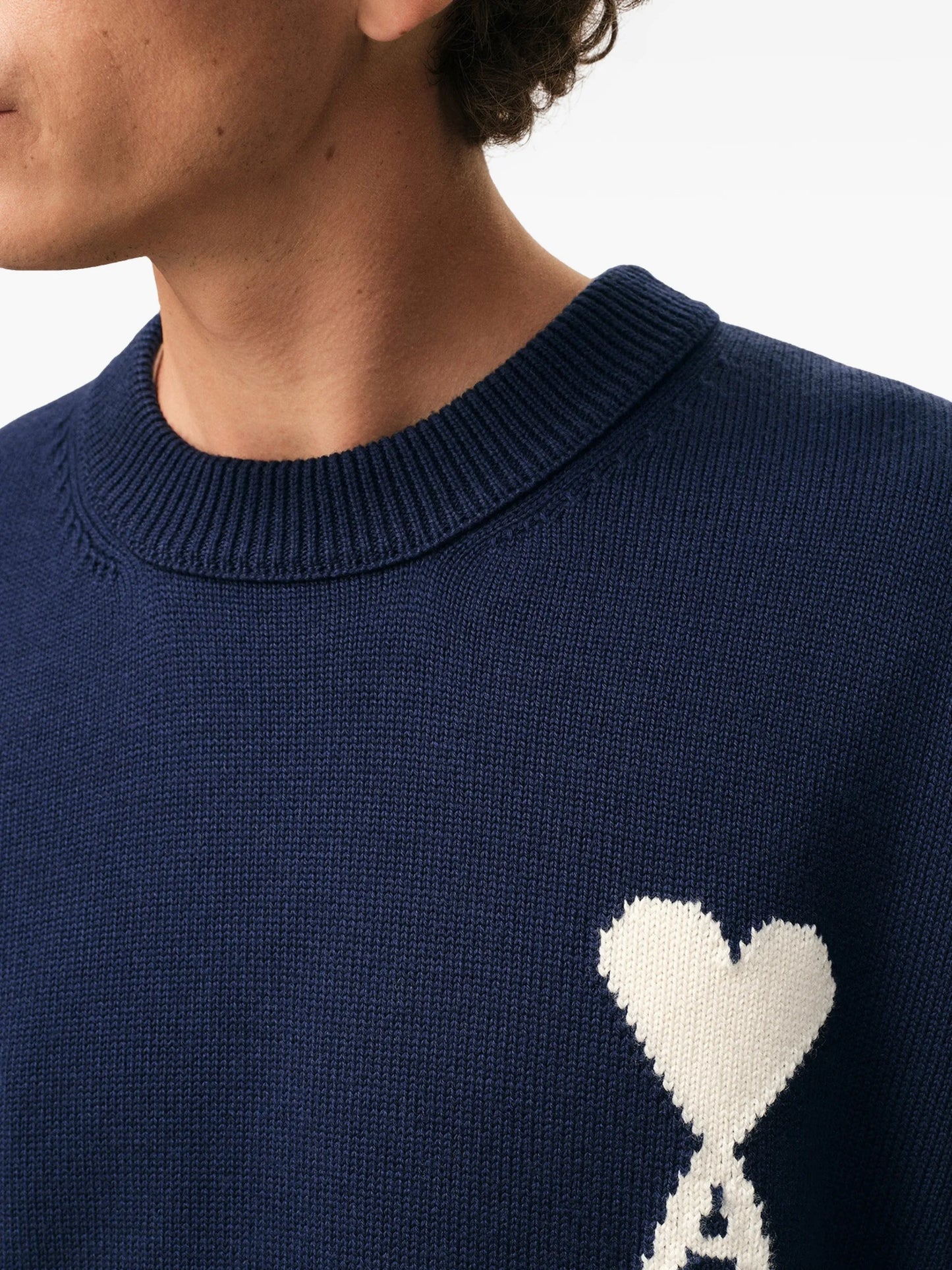AMI Paris Crew-neck Sweater E26UKS859KN0156 Vue 5