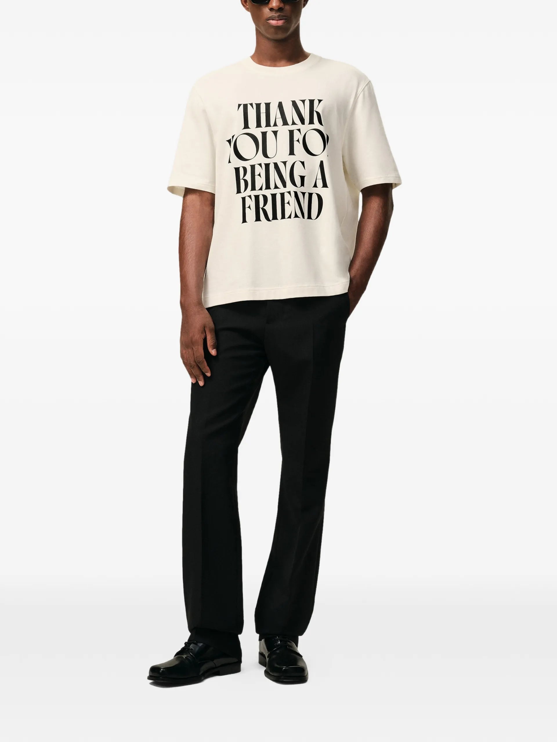 AMI Paris Signature-print Crew-neck T-shirt