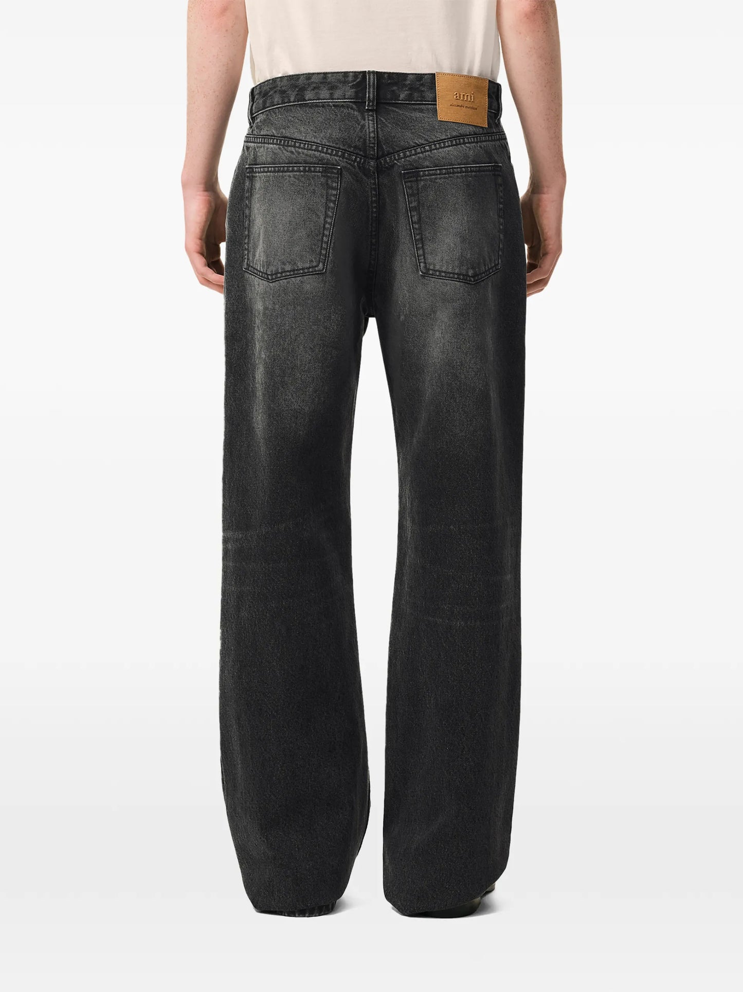 AMI Paris Large Fit Jeans E26HTR450DE0124 Vue 4