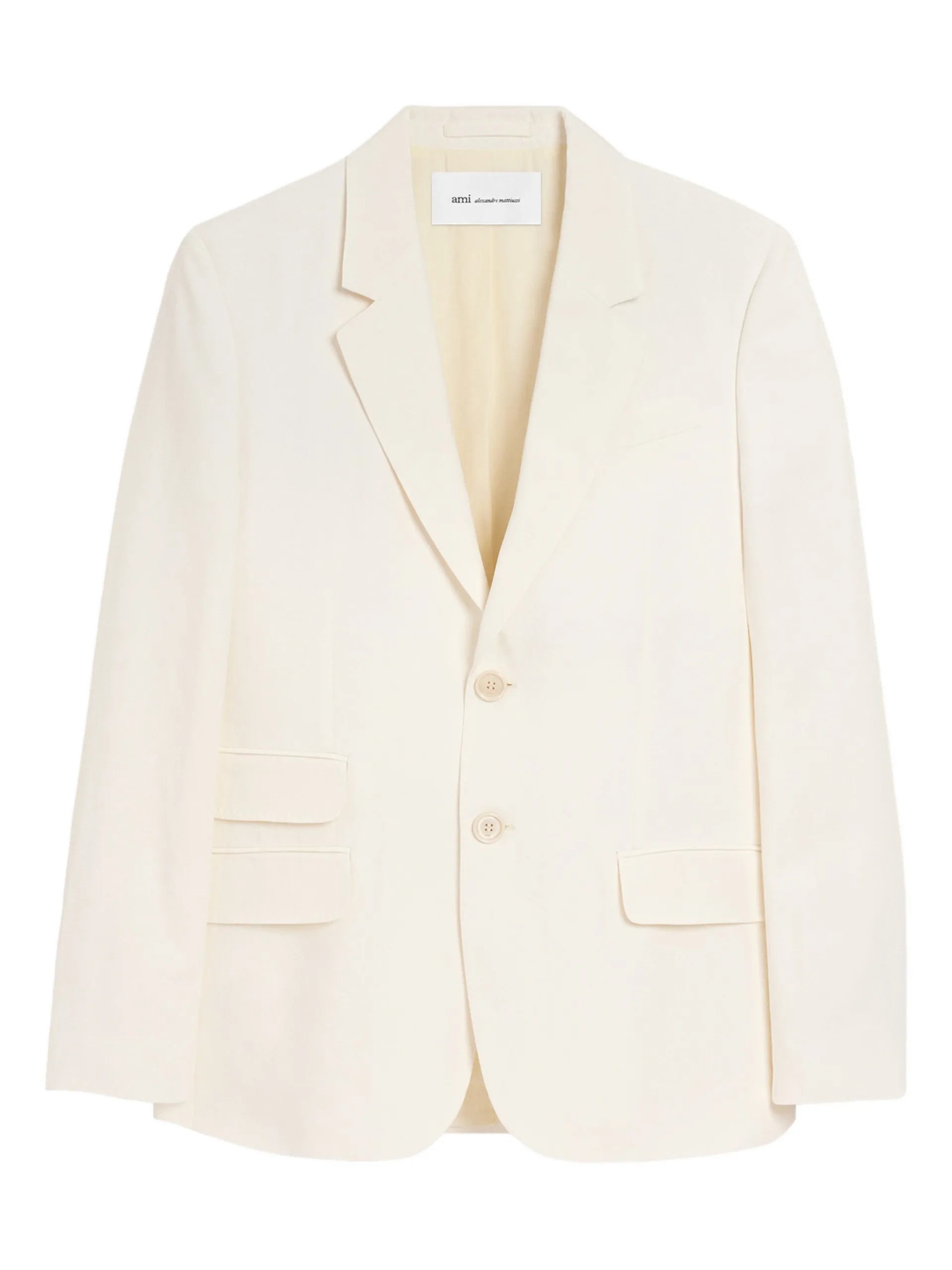 AMI Paris Single Breasted Gabardine Blazer E26HBV763VI0052 Vue 1