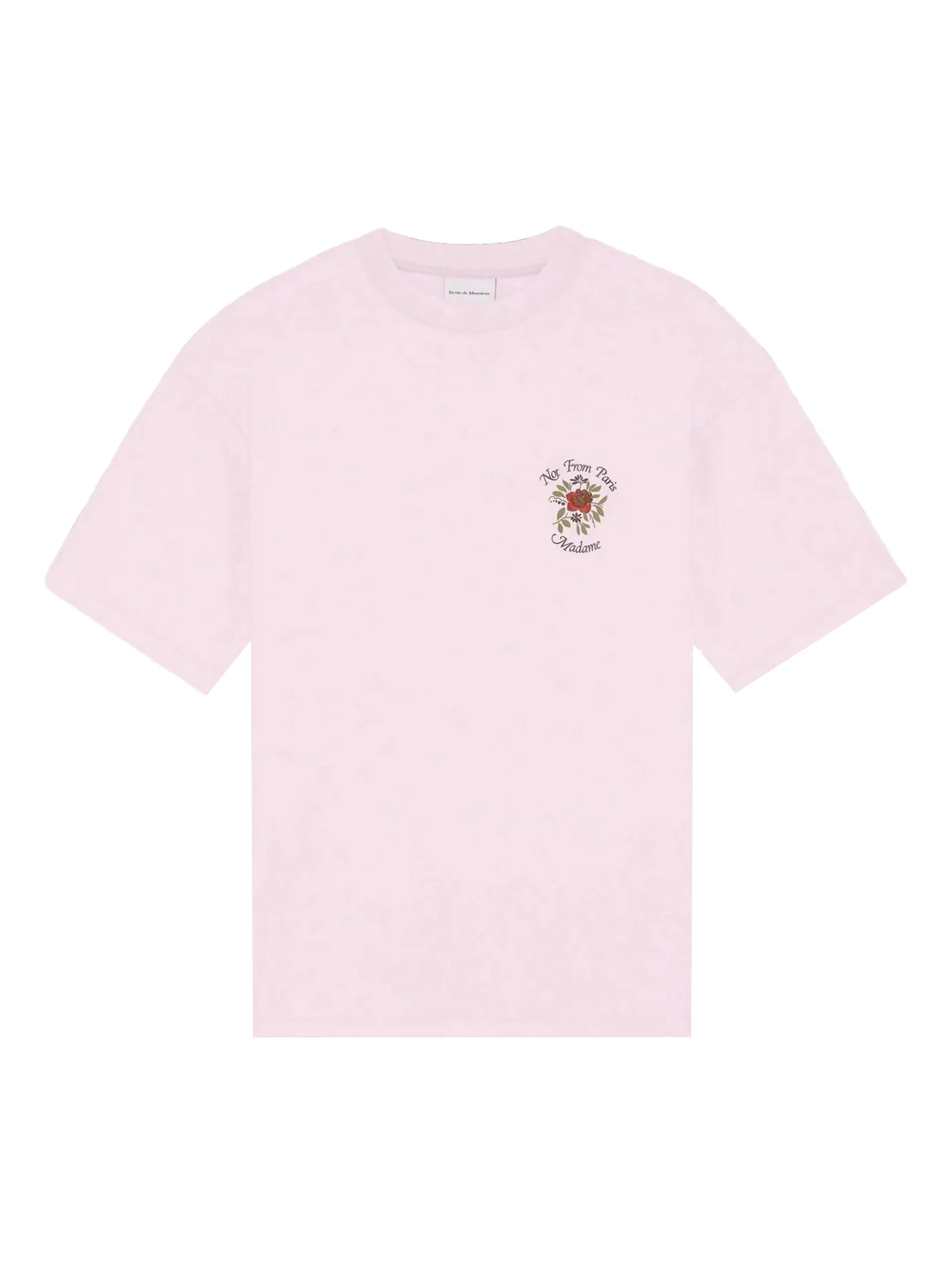 Drôle De Monsieur Ribbed Rose-print T-shirt TS210CO002LPI Vue 1