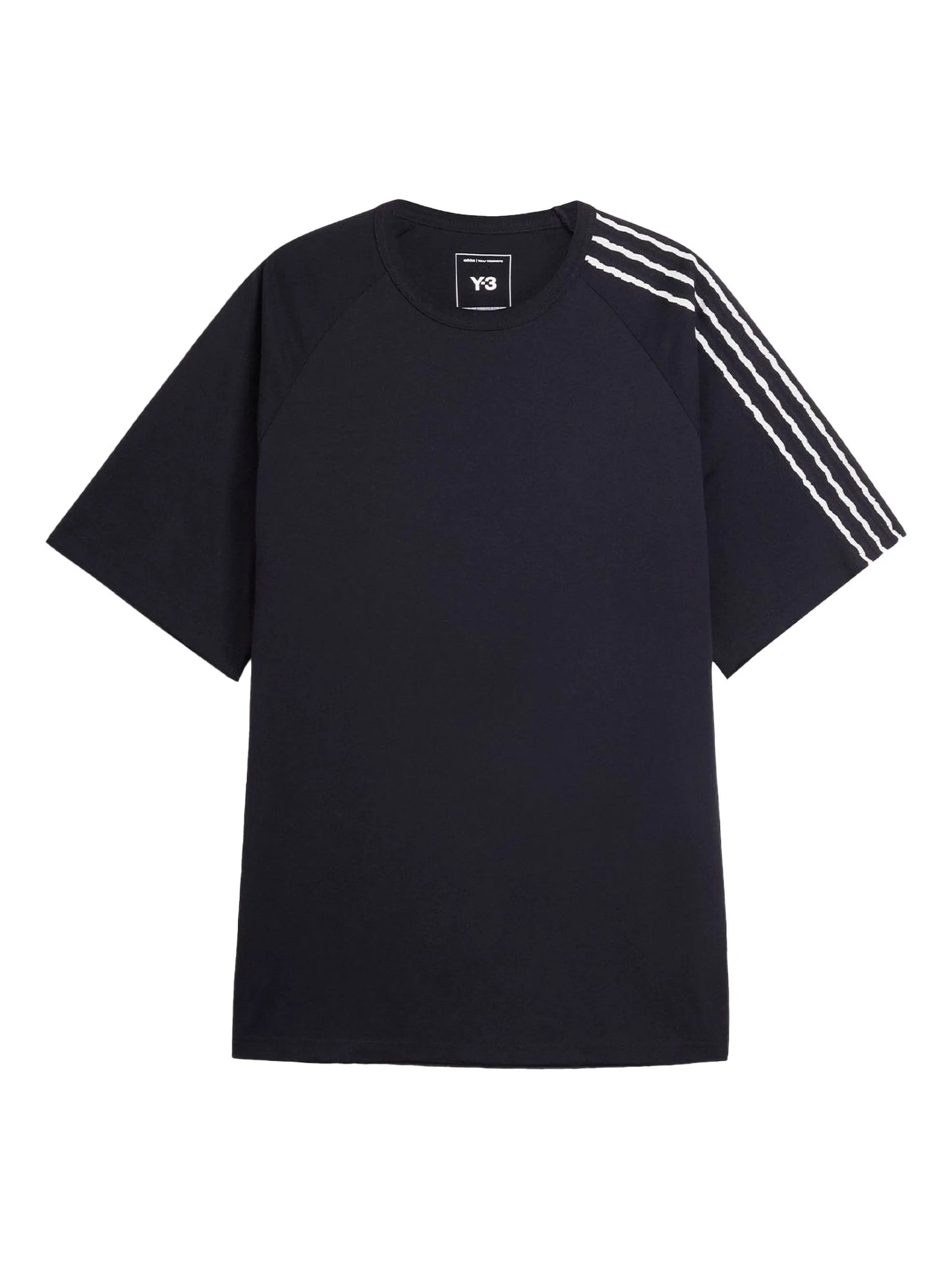 Y-3 Raw-edge 3-stripes T-shirt KQ9793 Vue 1