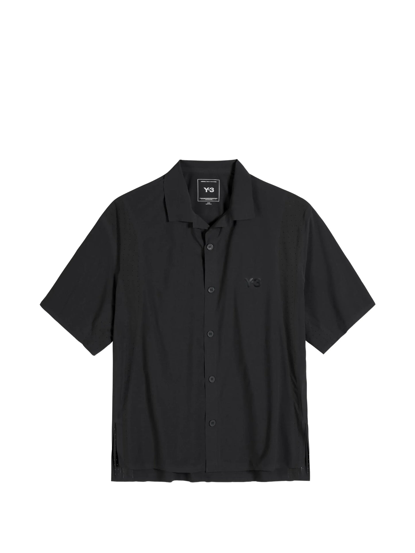 Y-3 Perforated-detail Short-sleeve Shirt KF6044 Vue 1