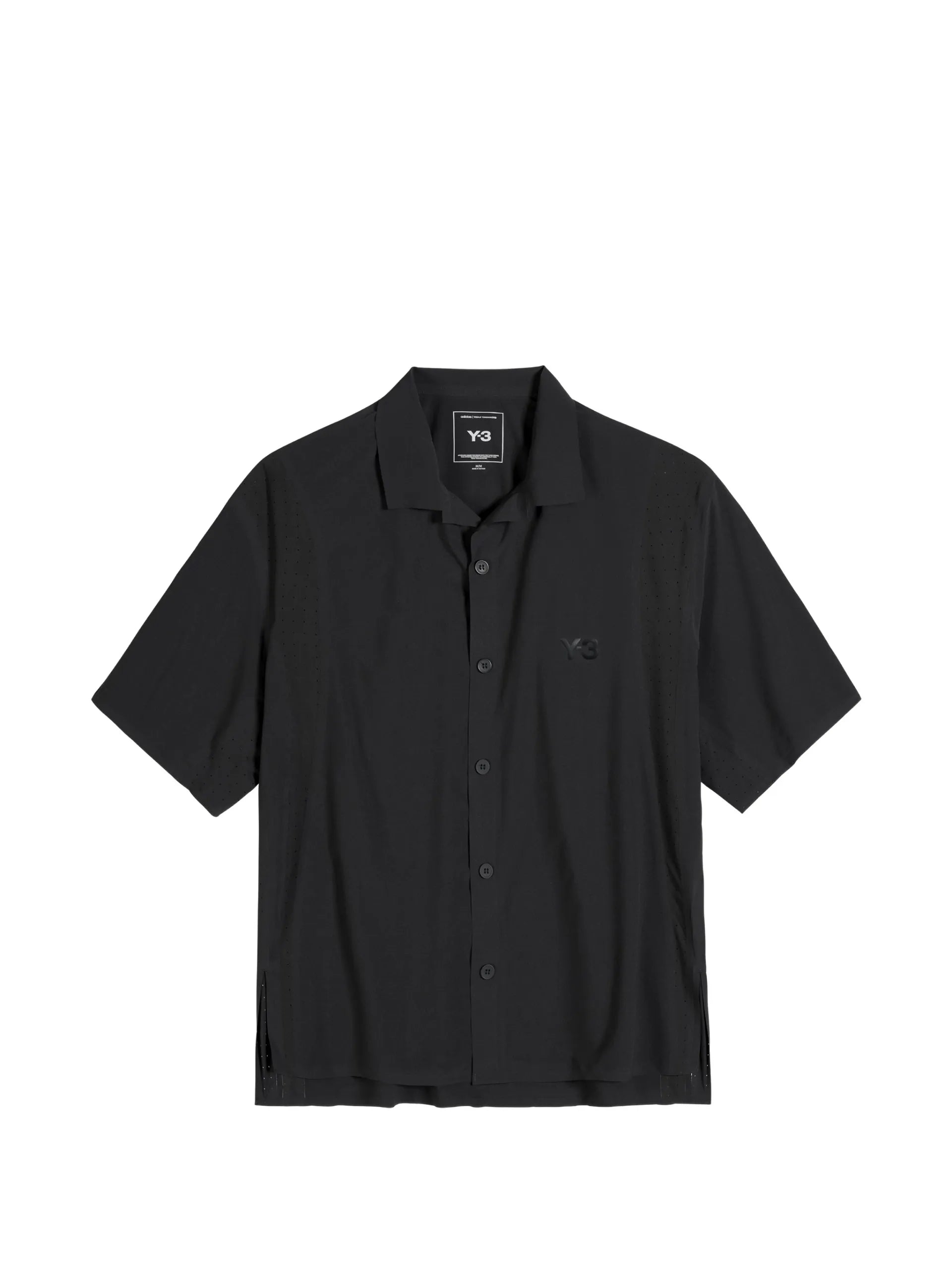 Y-3 Perforated-detail Short-sleeve Shirt KF6044 Vue 1