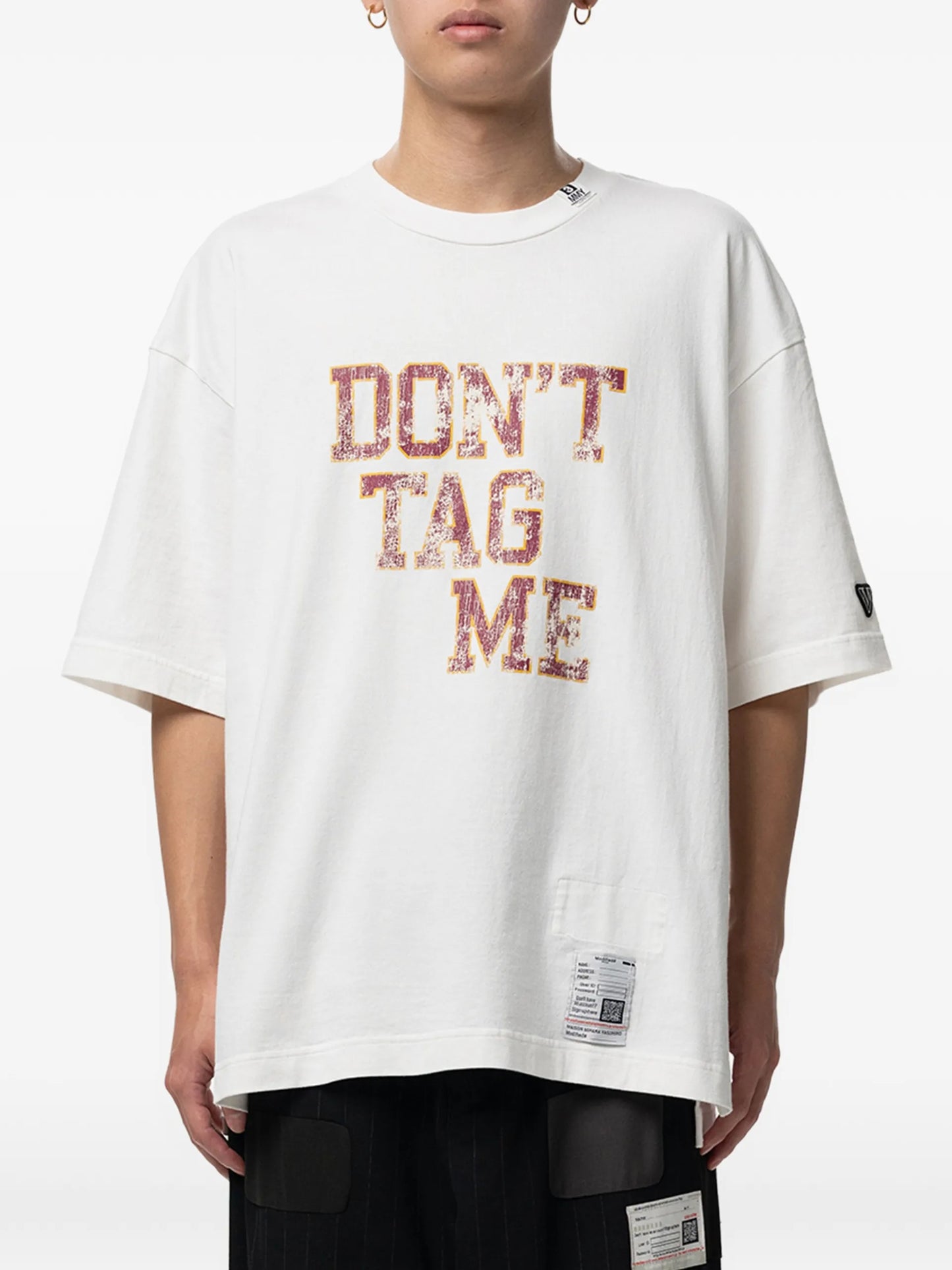Maison MIHARA YASUHIRO Don't Tag Me Printed T-shirt J16TS842 Vue 2
