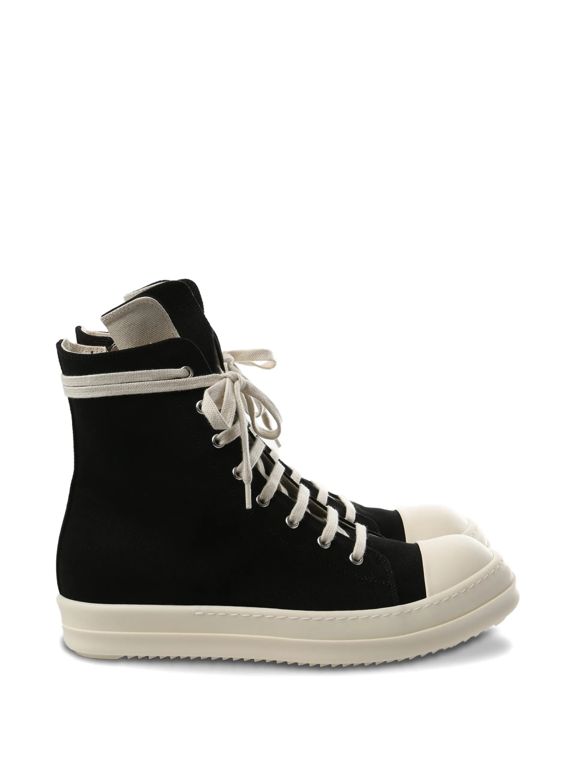 Rick Owens DRKSHDW Lace-up Zip Sneakers DU01F4800DO Vue 1