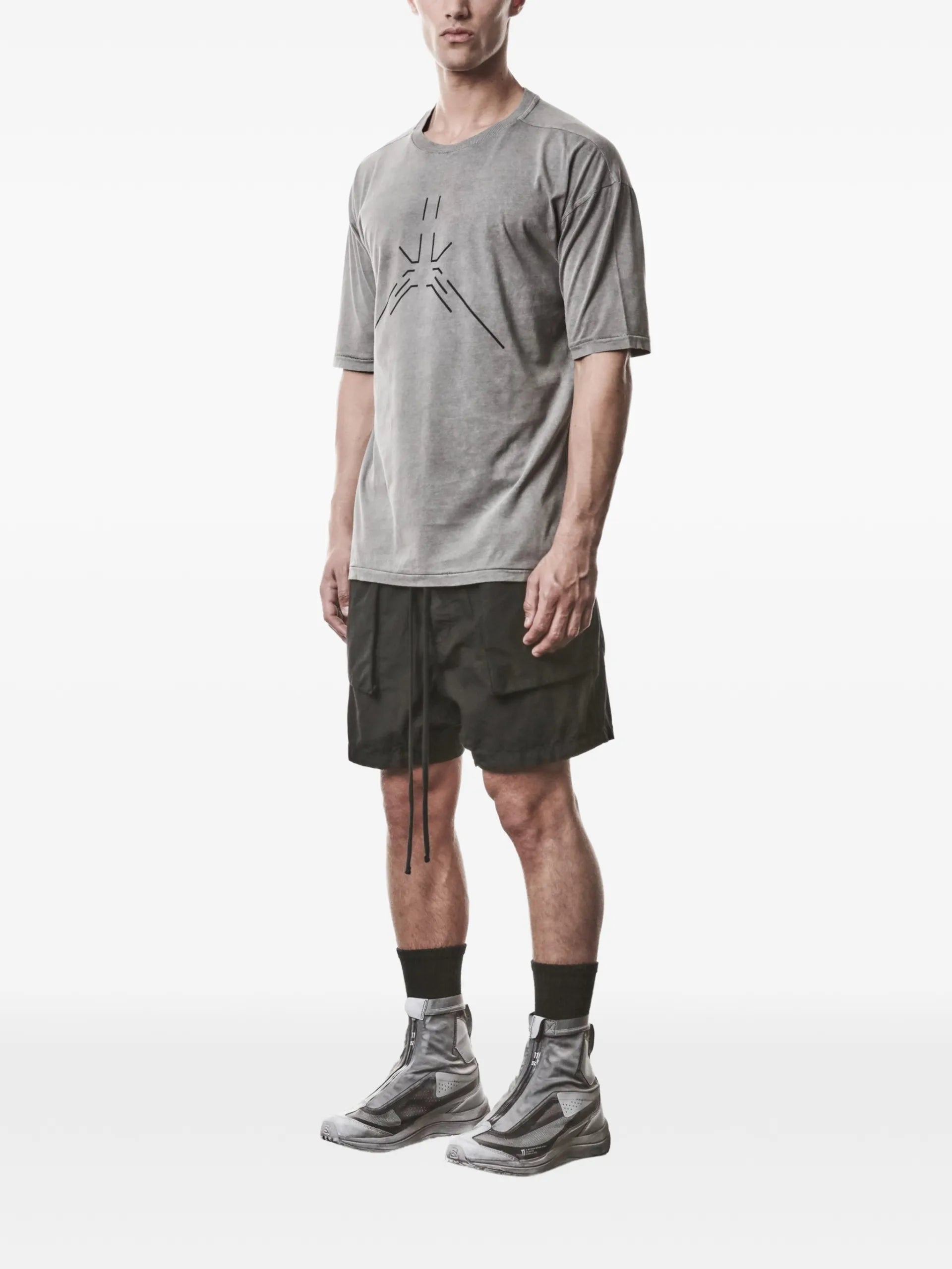 Thom Krom Graphic T-shirt Gray Cotton