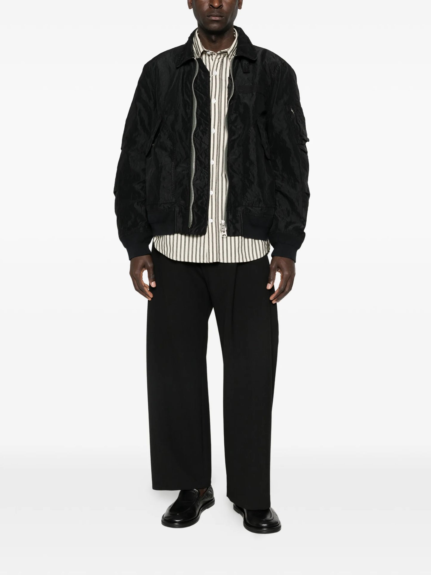 Sacai Zip-up Bomber Jacket 2603913M Vue 2