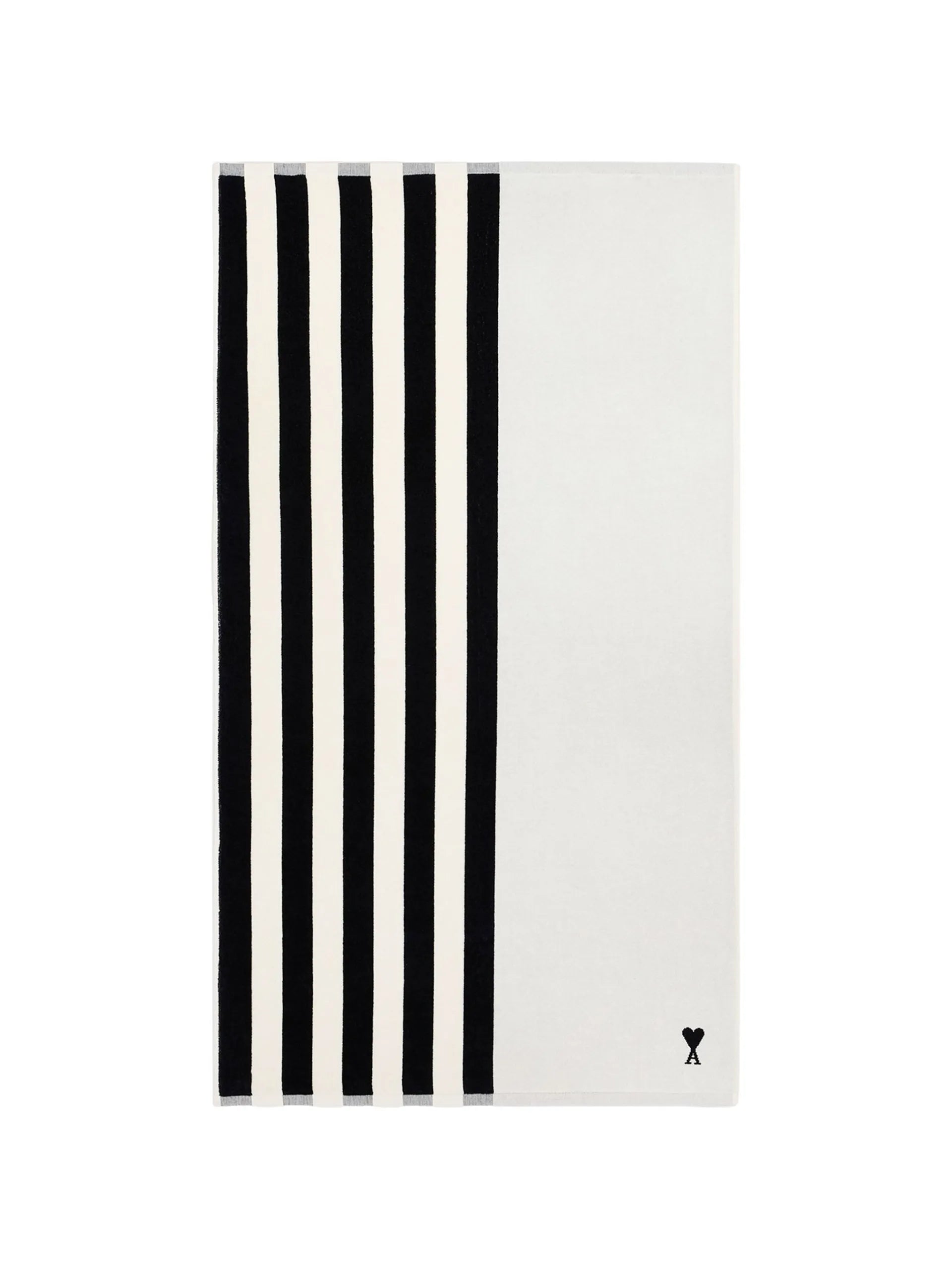 AMI Paris Striped Beach Towel UTW003AK0015 Vue 1