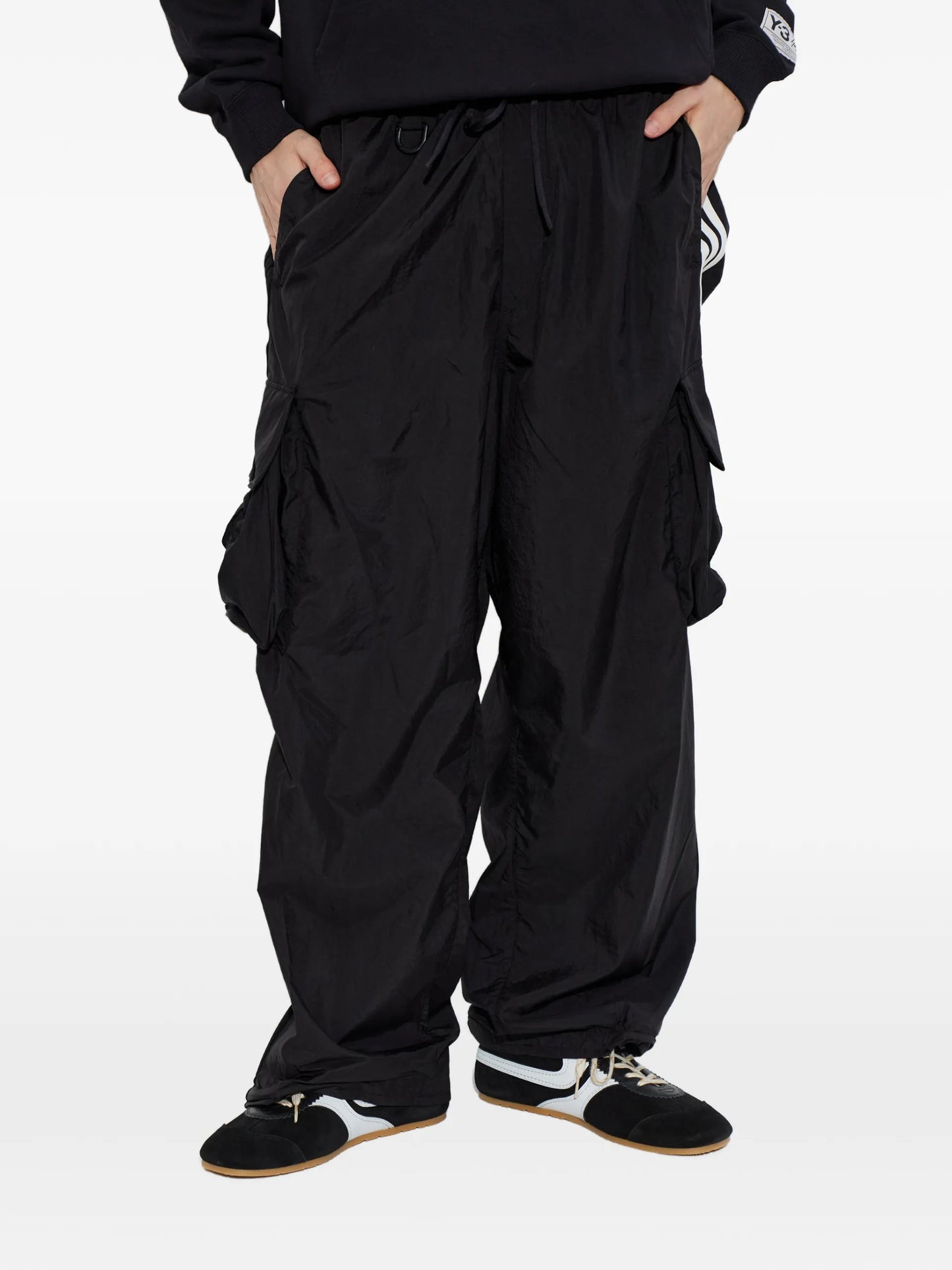 Y-3 Stripe Cargo Trousers KF1087BLACK Vue 4