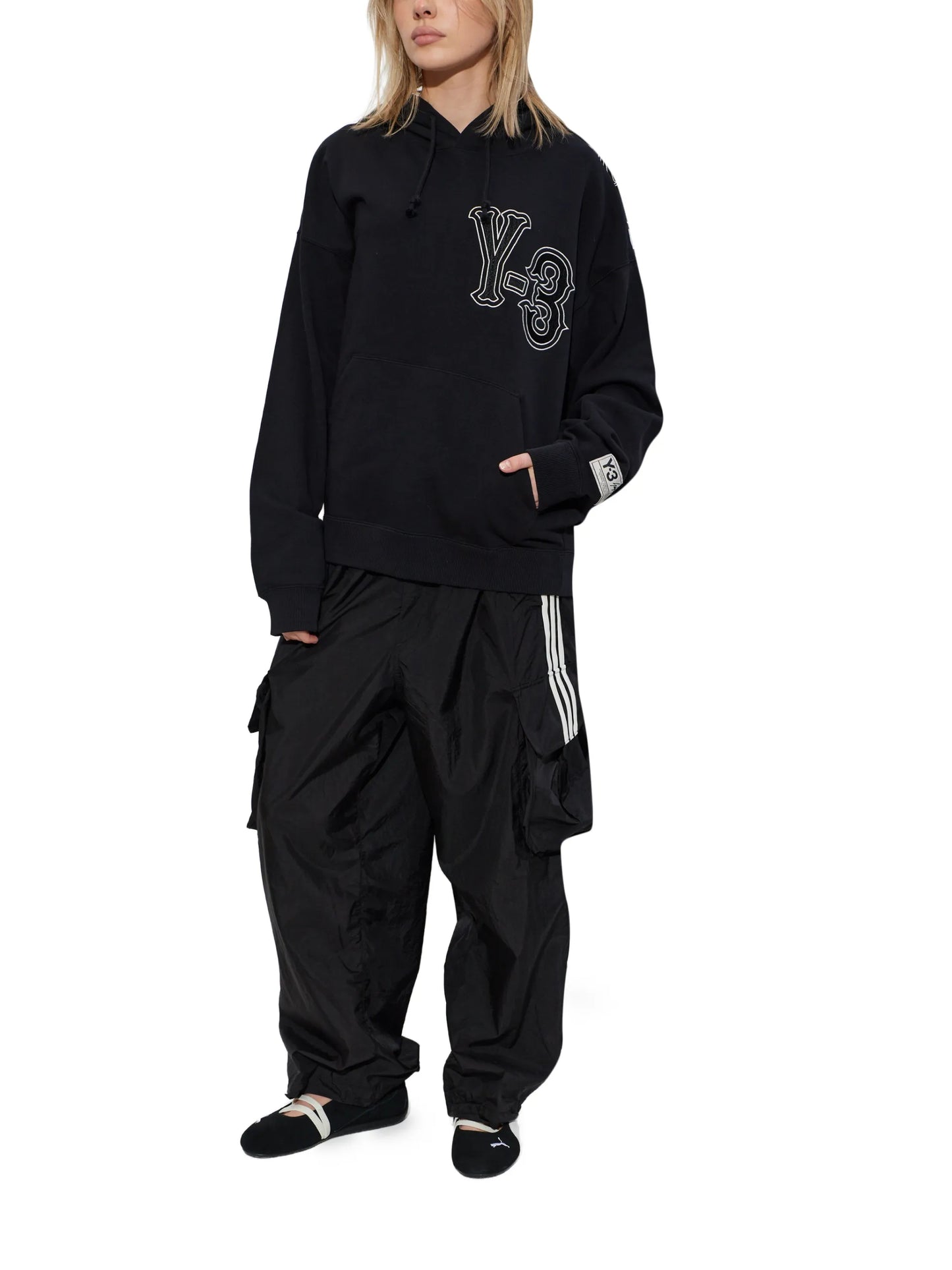 Y-3 GFX Logo-detail Hoodie KQ9305 Vue 2