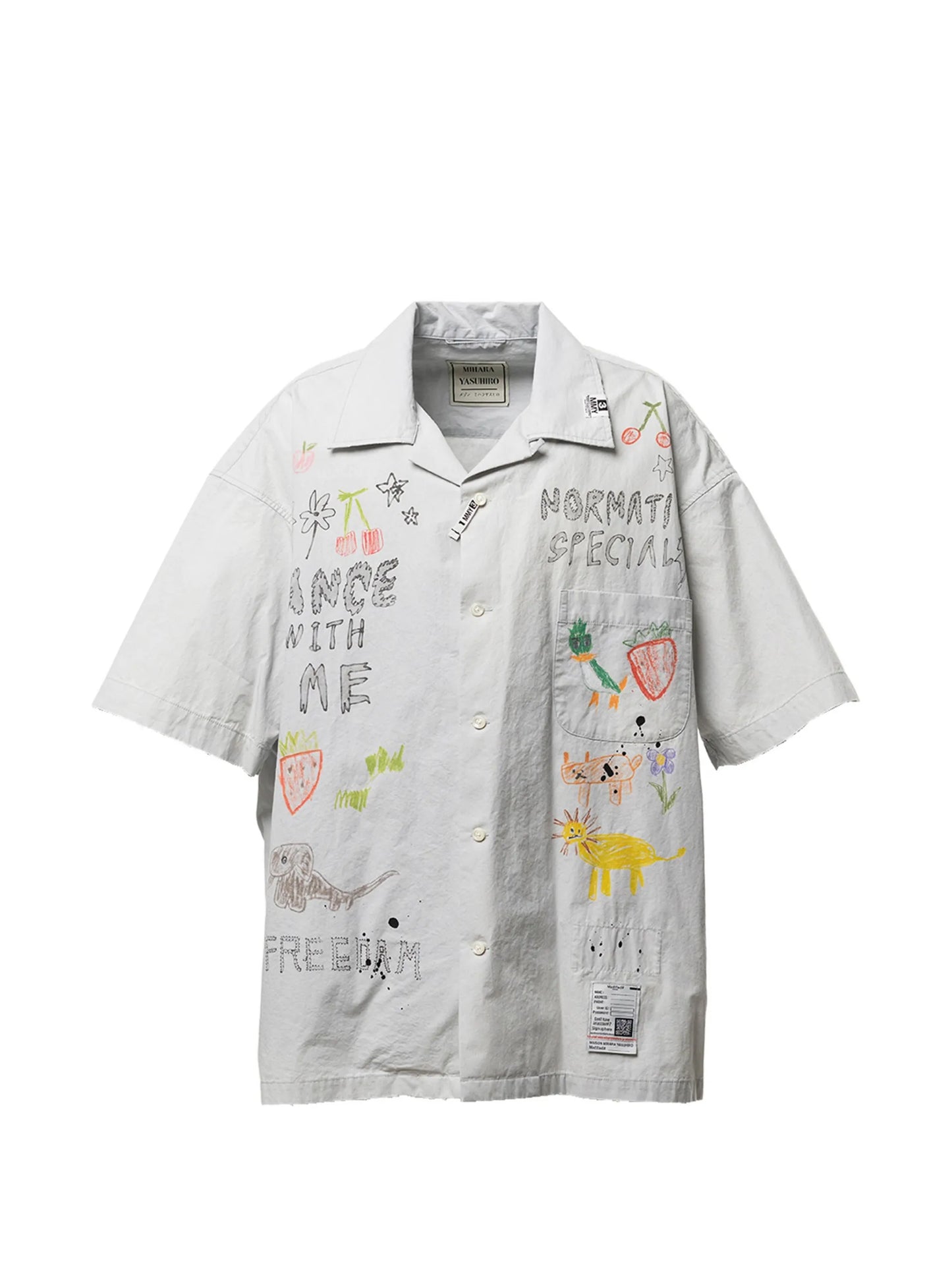 Maison MIHARA YASUHIRO Hand Drawing Print Shirt J16SH184 Vue 1