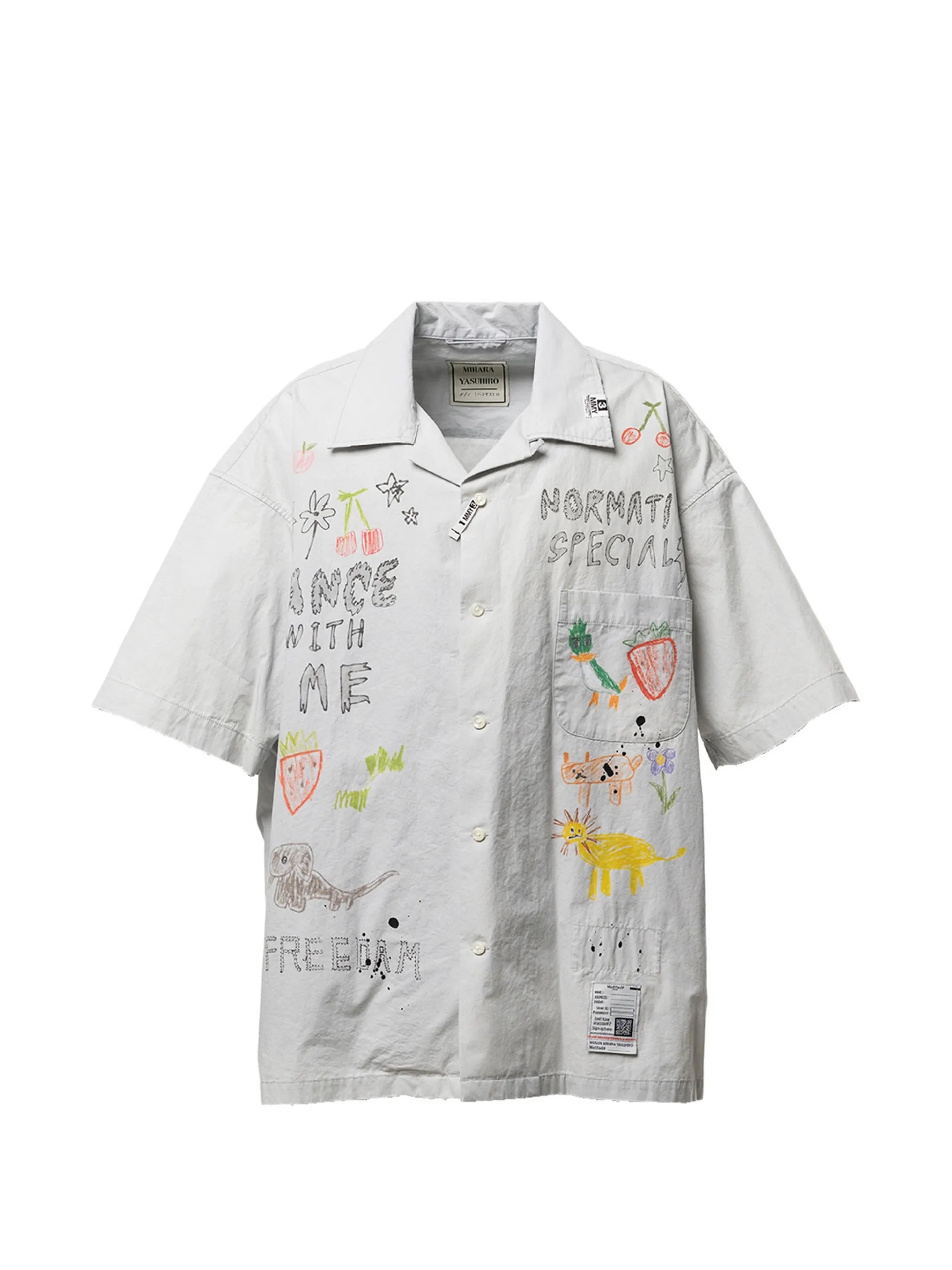 Maison MIHARA YASUHIRO Hand Drawing Print Shirt J16SH184 Vue 1