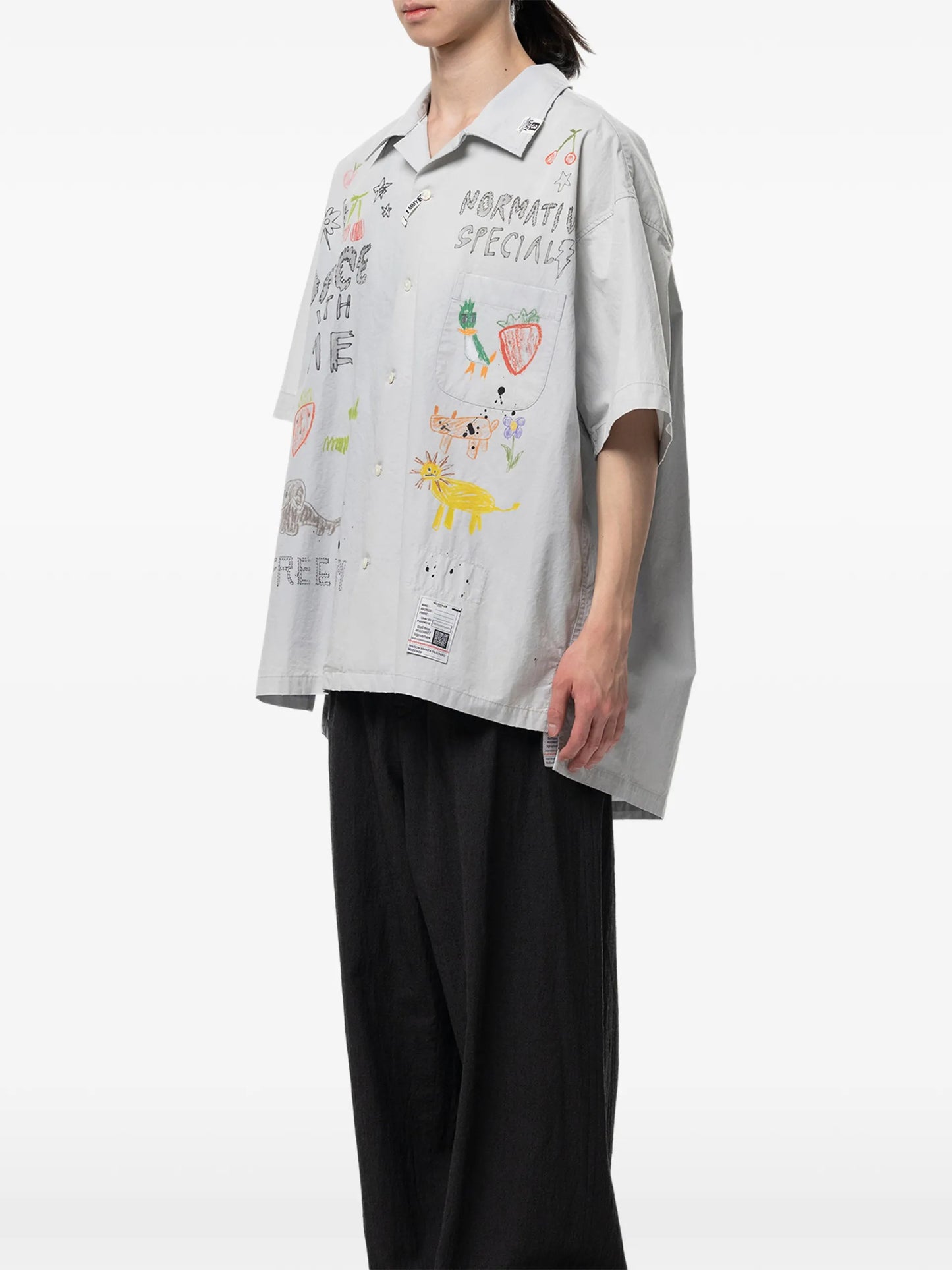 Maison MIHARA YASUHIRO Hand Drawing Print Shirt J16SH184 Vue 3