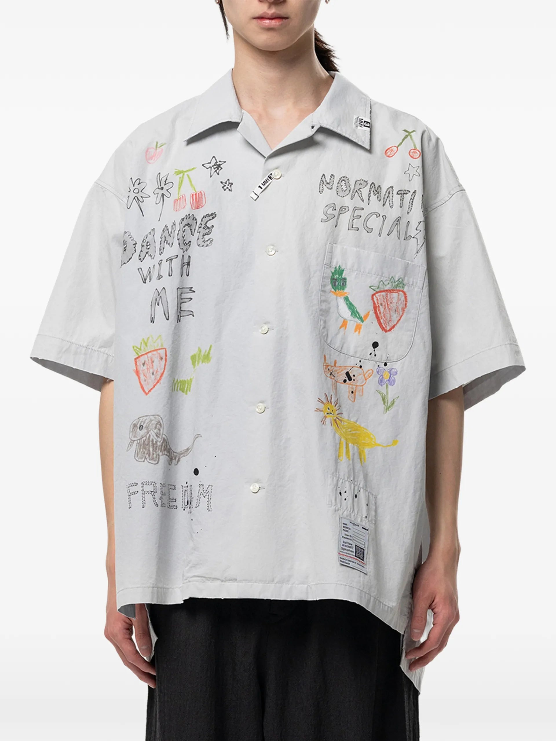 Maison MIHARA YASUHIRO Hand Drawing Print Shirt J16SH184 Vue 2