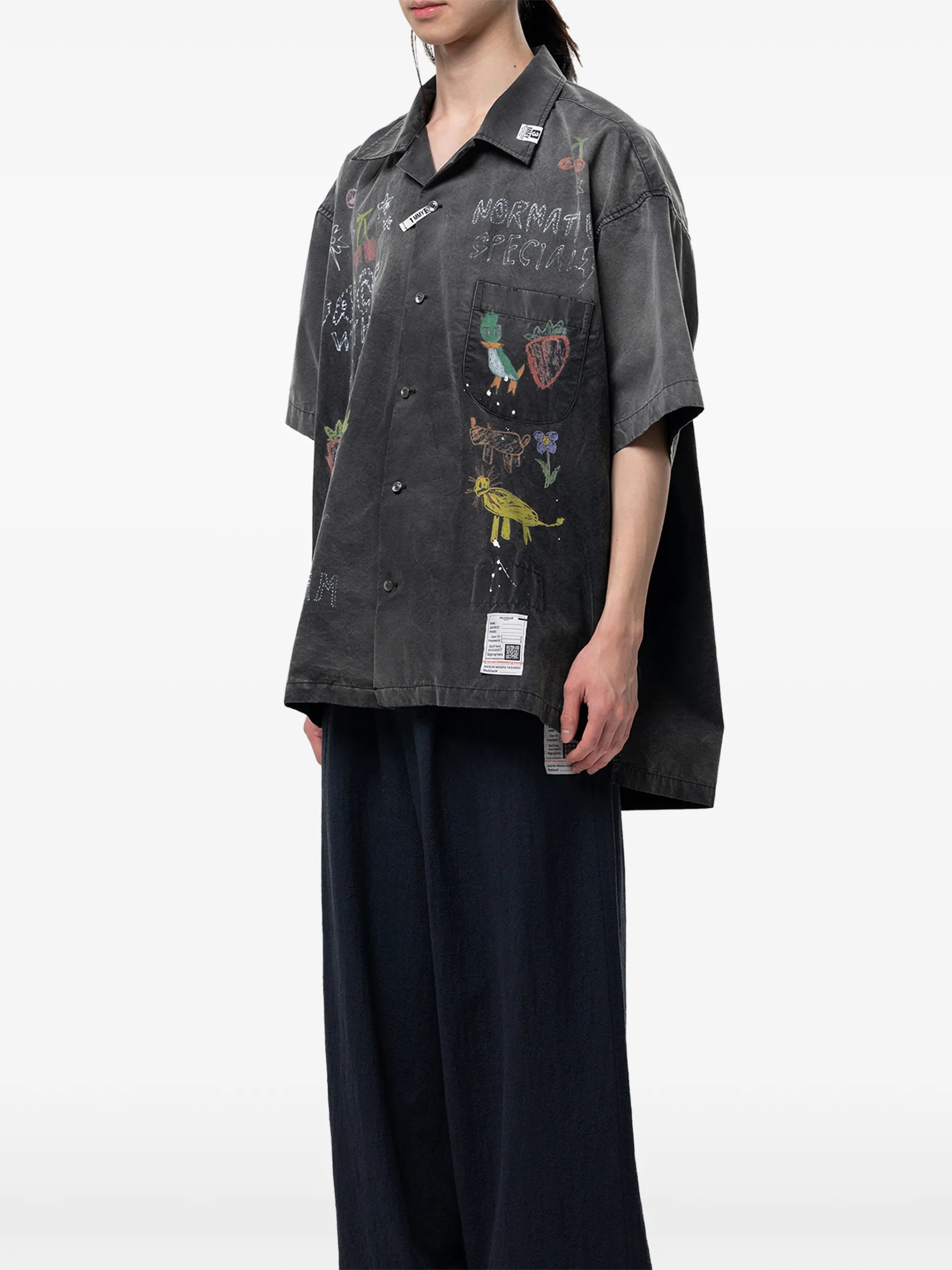 Maison MIHARA YASUHIRO Hand Drawing Print Shirt