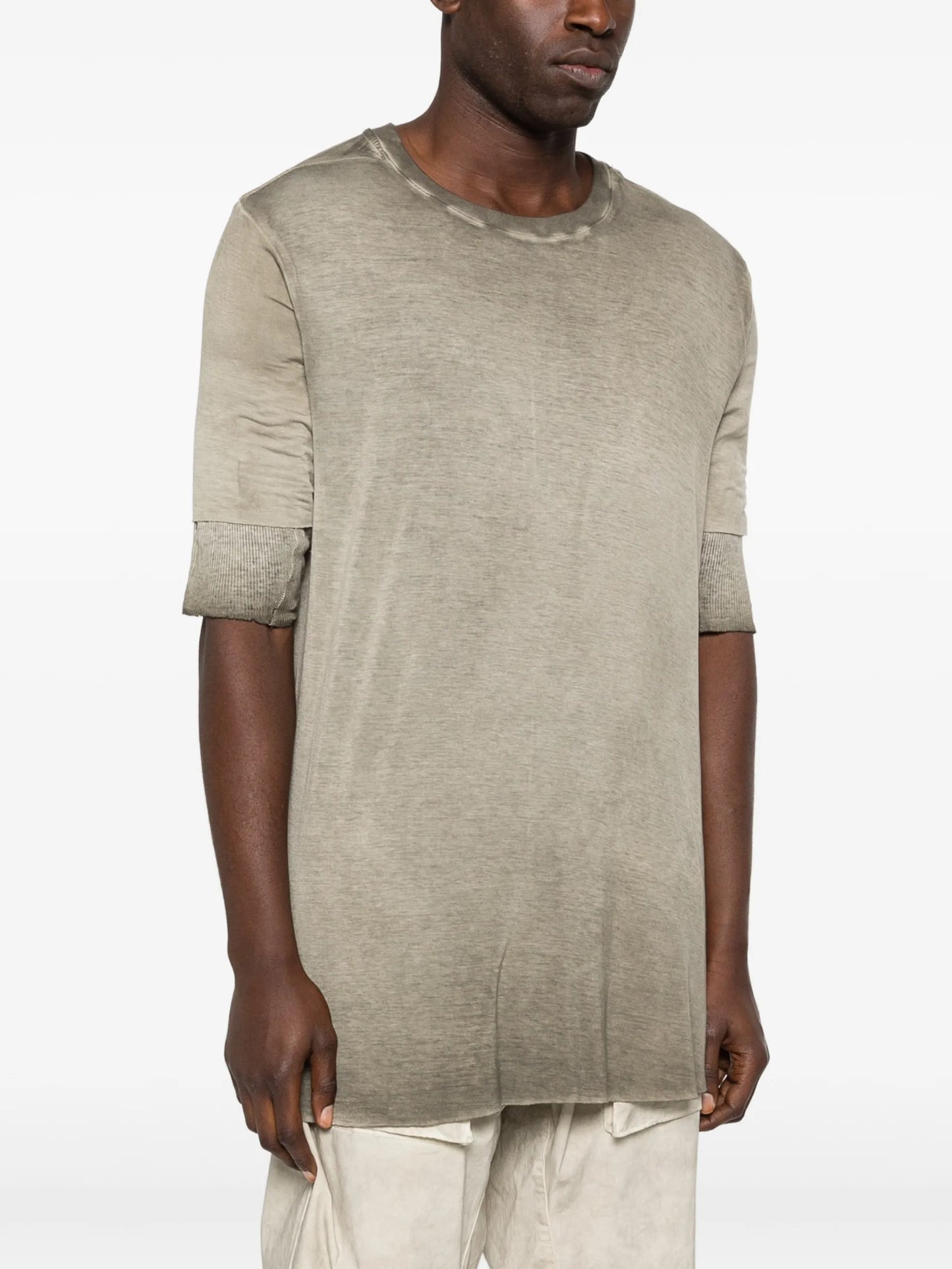 Thom Krom Ribbed-trim T-shirt MTS940 Vue 3
