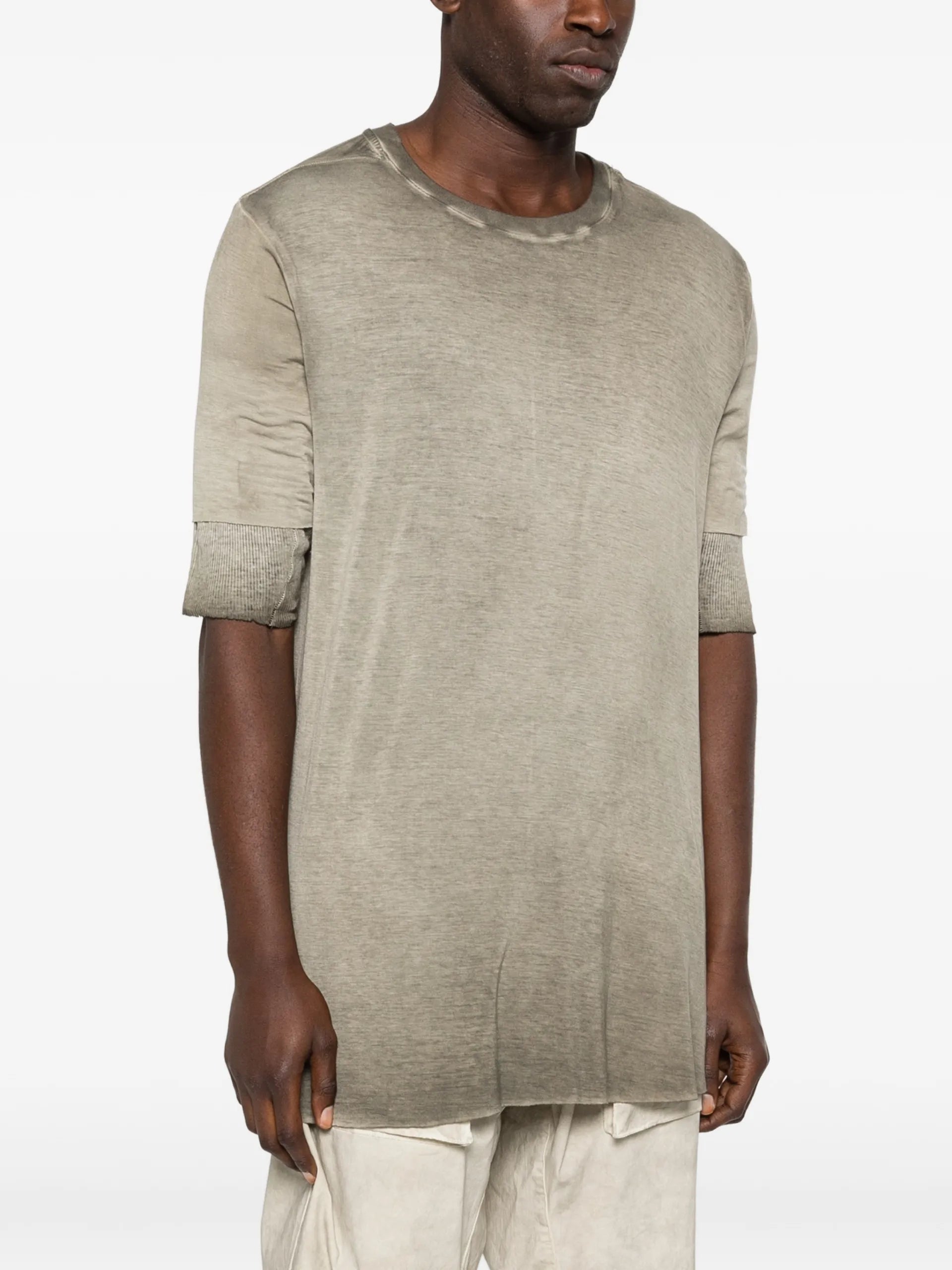 Thom Krom Ribbed-trim T-shirt MTS940 Vue 3