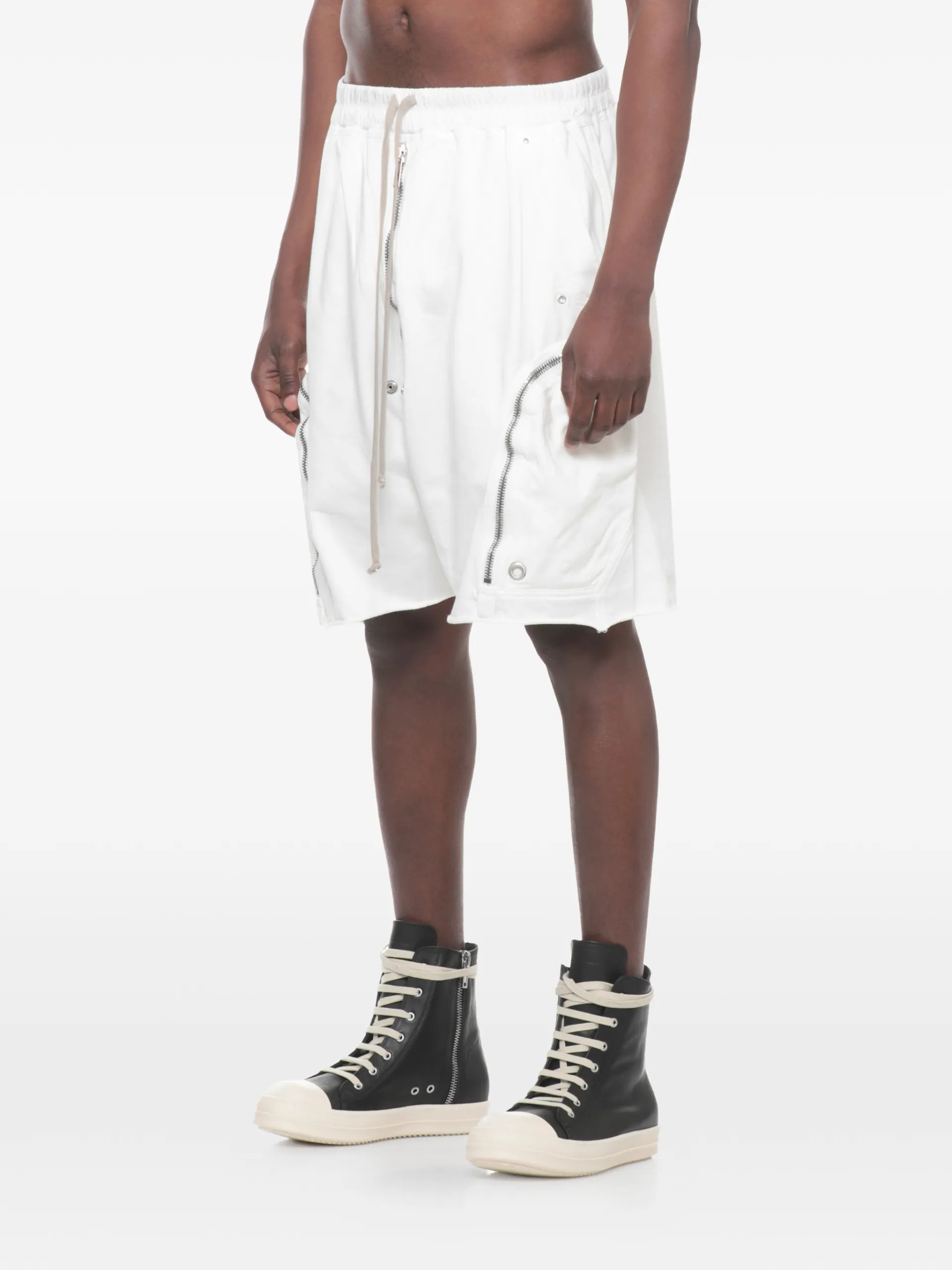 Rick Owens DRKSHDW Drawstring Zip Shorts DU01F4389RIG Vue 3