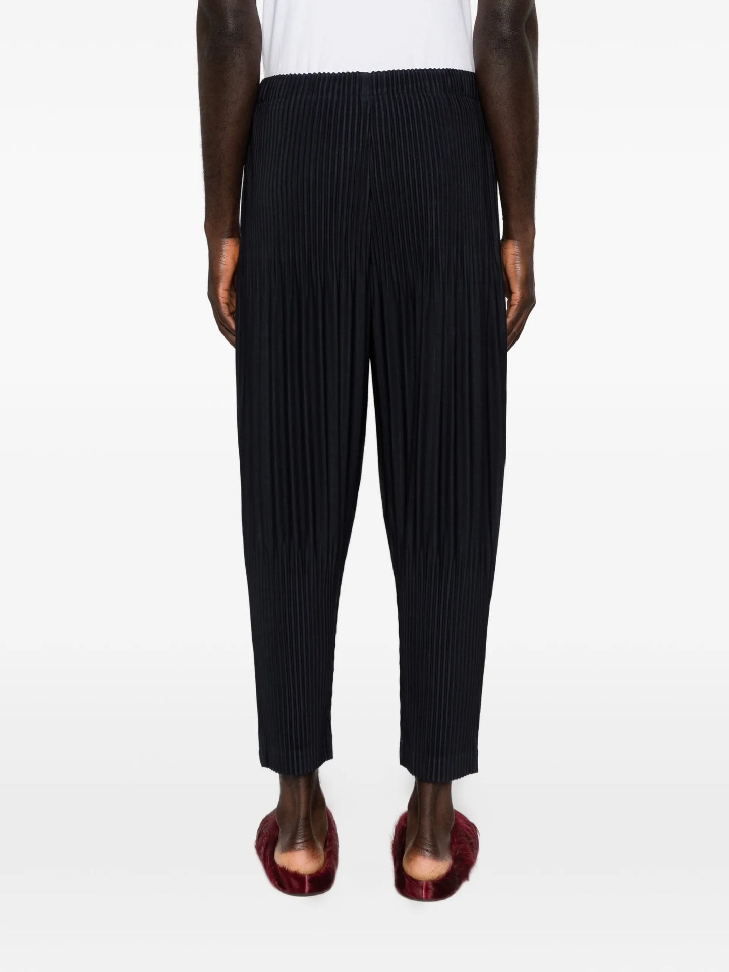 Homme Plissé Issey Miyake Elasticated-waistband Tapered Trousers HP66JF551 Vue 4