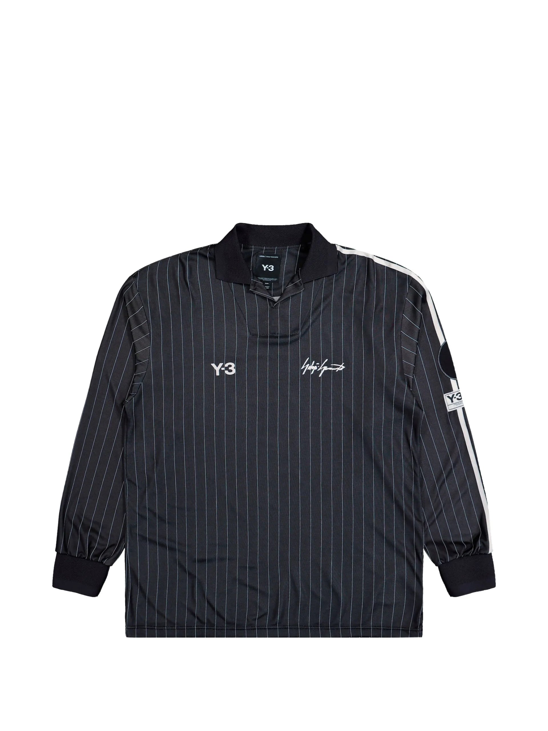 Y-3 Elite 5 Striped Long-sleeve Football Jersey T-shirt KS7574 Vue 1
