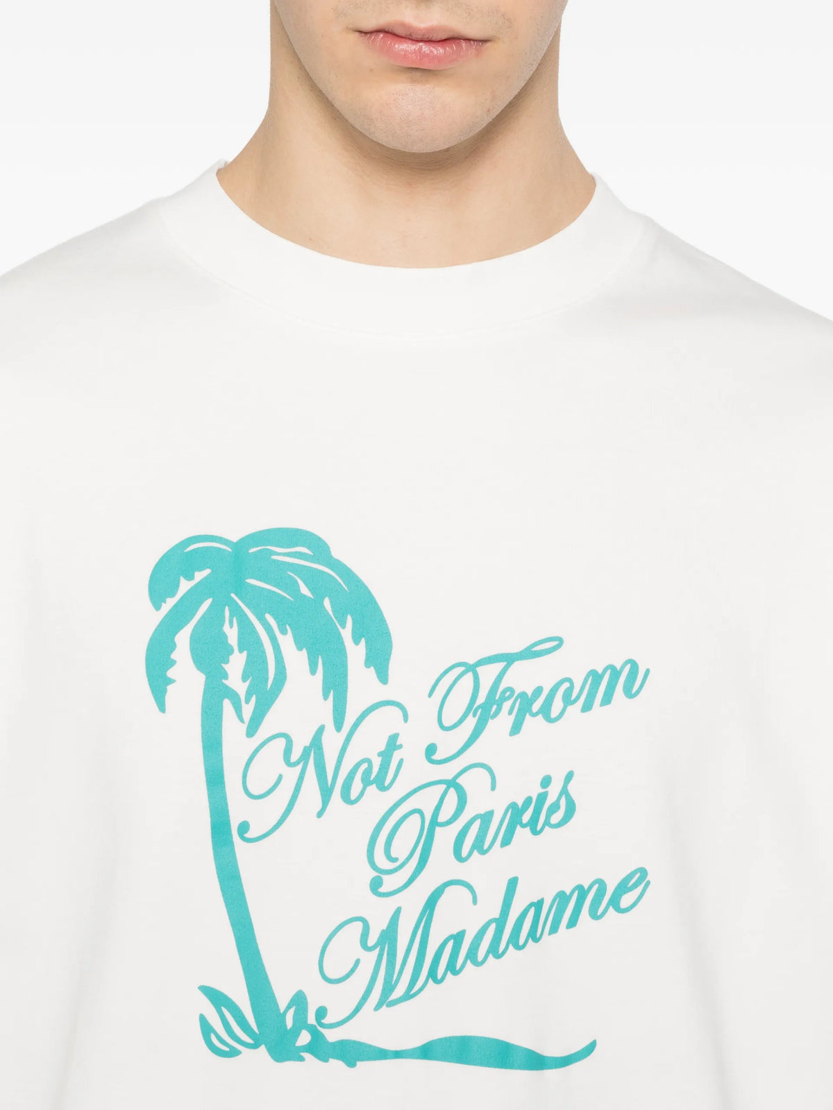 Drôle De Monsieur Slogan Palmiers T-shirt coloris White - vue 5
