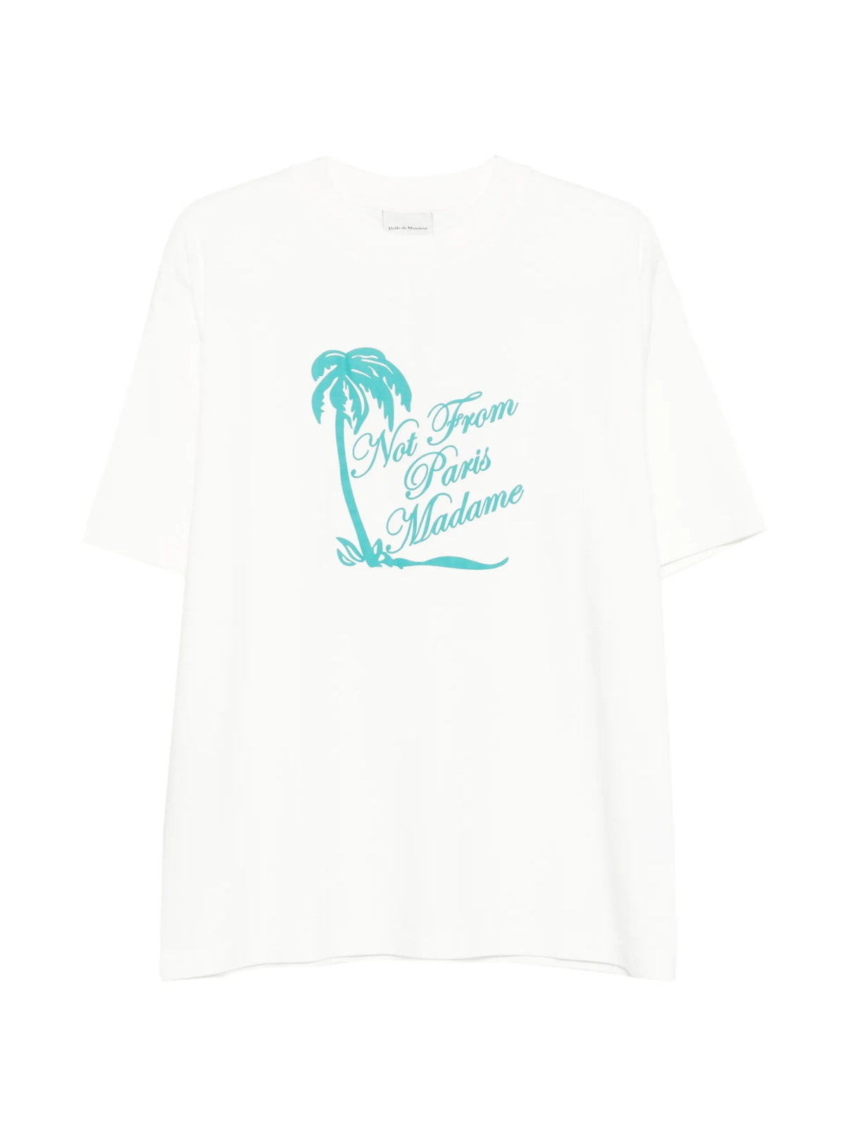 Drôle De Monsieur Slogan Palmiers T-shirt coloris White