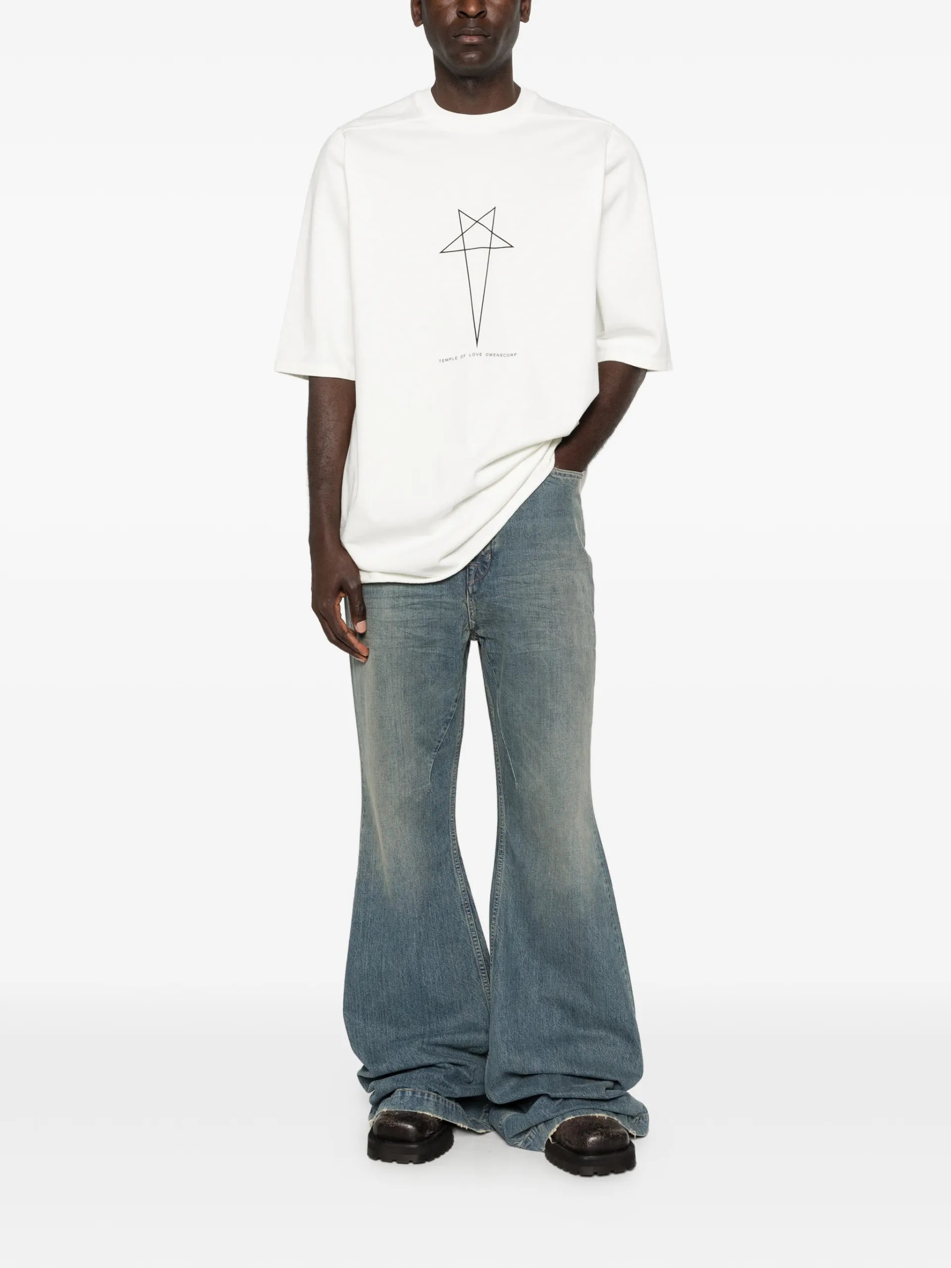Rick Owens DRKSHDW Star-graphic Ribbon T-shirt