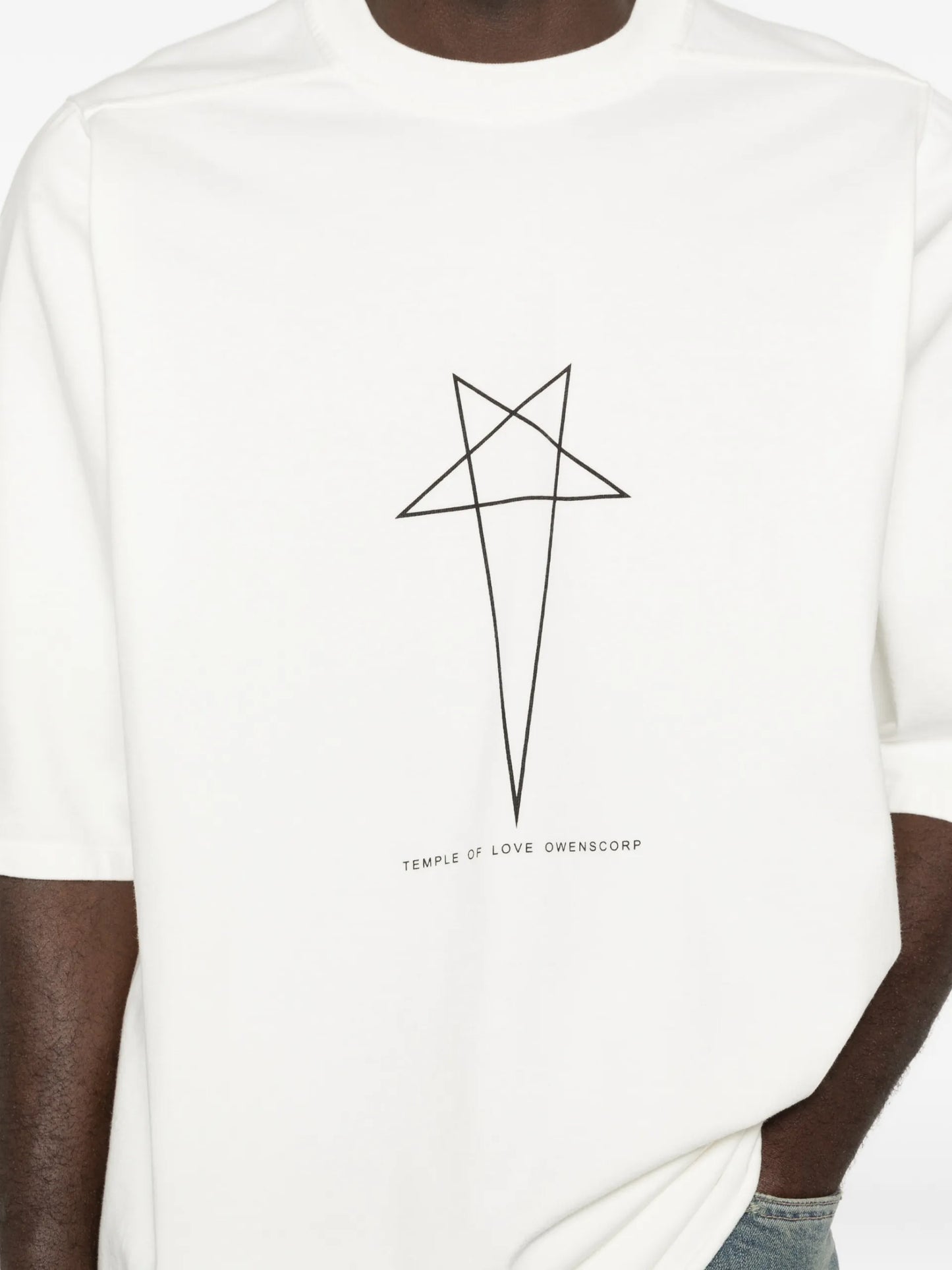 Rick Owens DRKSHDW Star-graphic Ribbon T-shirt DU01F4274RIGEP3 Vue 5